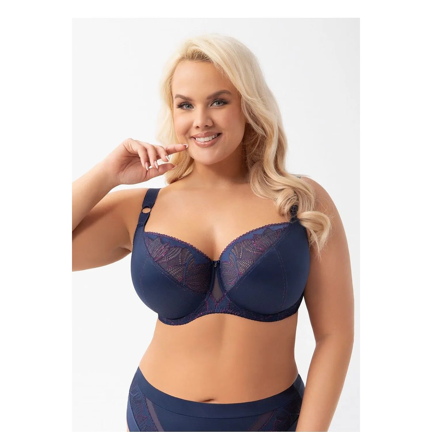 Ensemble de lingerie Gorsenia Soft Model 218309 soutien-gorge balconnet dentelle soutien optimal confort tailles grandes féminine élégance