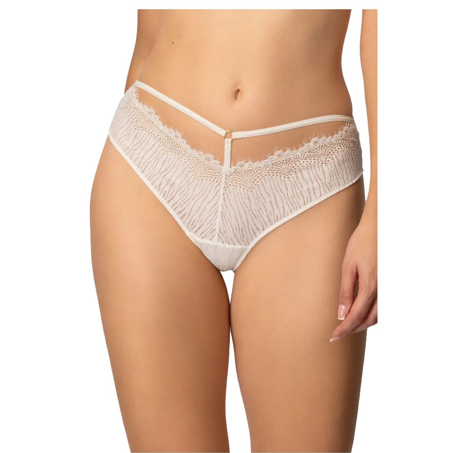 culottes sexy élégantes dentelle florale motif ivoire Solei confortable ajustement taille basse élastique hypoallergénique raffinée quotidienne sophistiquée discrète