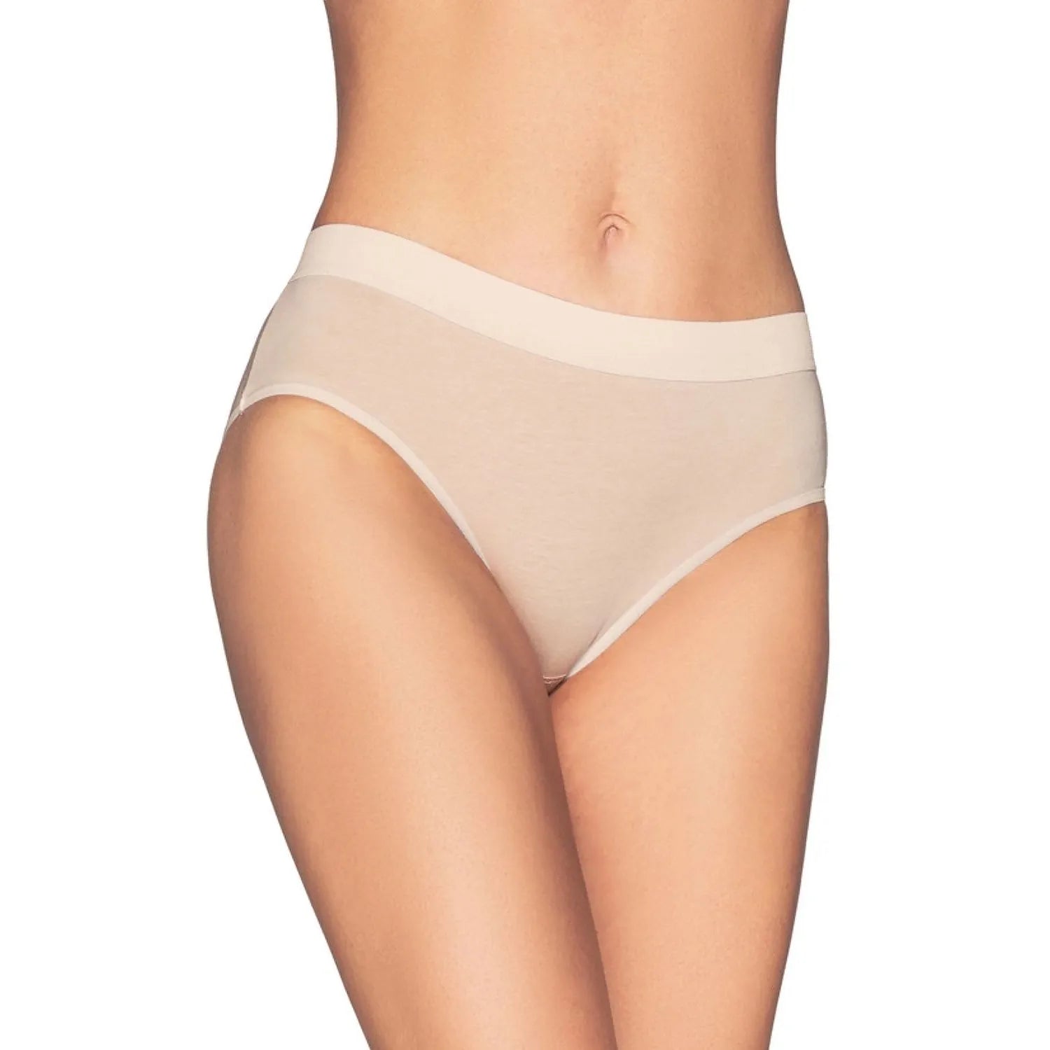 Culotte beige Gorteks 219498 en coton, taille mi-haute, large élastique, couvrante, hypoallergénique, confortable.