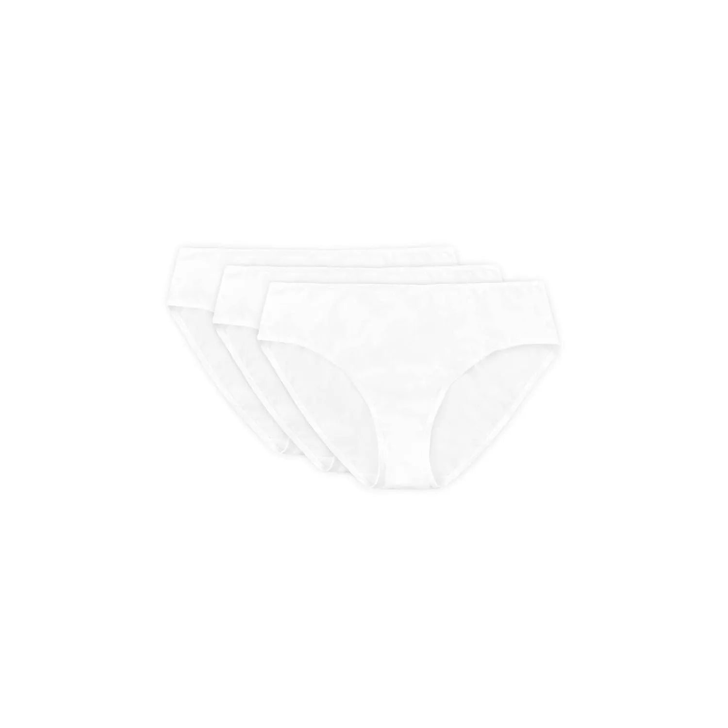 Culottes blanches en coton Gorteks 219503, coupe classique, bords doux, élastiques, certifiées OEKO-TEX, confort quotidien.