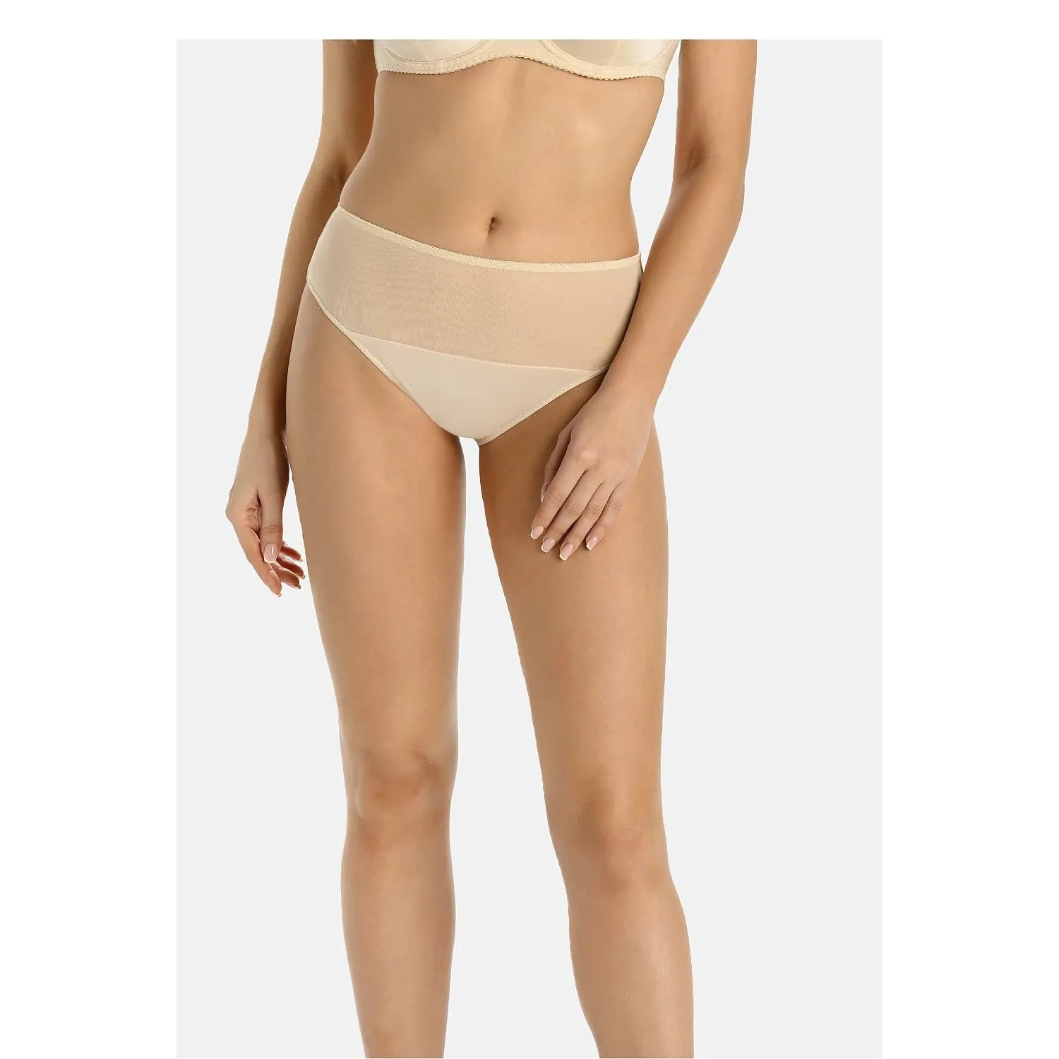 Culottes taille haute élégantes en maille transparente matelassée haute qualité confort femme maintien discrétion lingerie féminine