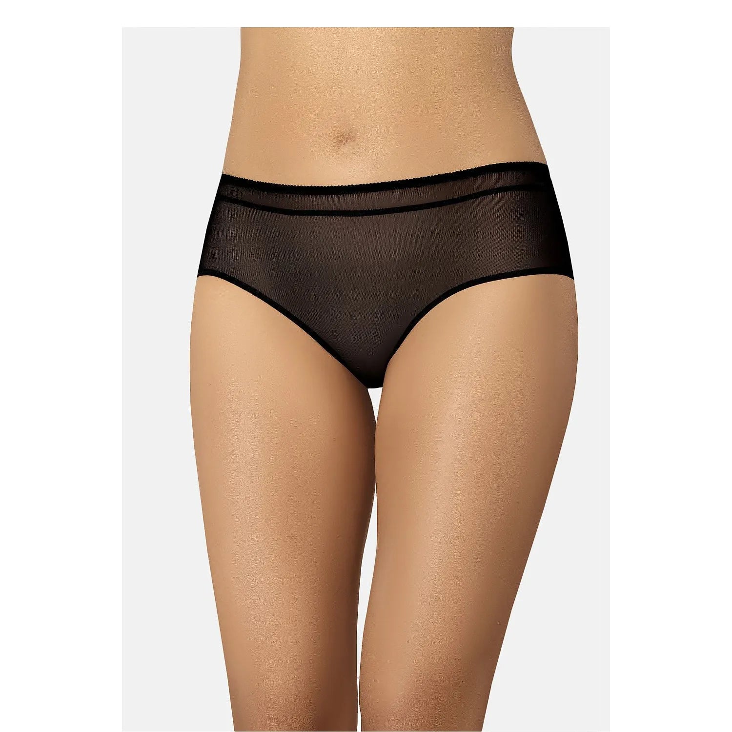 Culottes transparentes élégantes en filet noir pour femme lingerie érotique maintien parfait confort discrétion occasion spéciale