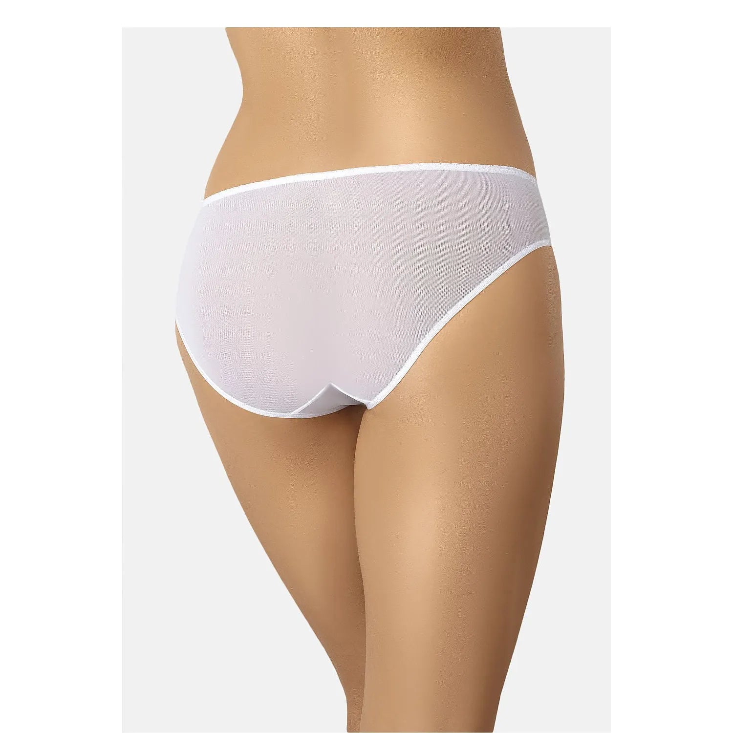 Culotte blanche en dentelle florale, taille haute, maille douce et élastique, élégante et confortable pour femme.