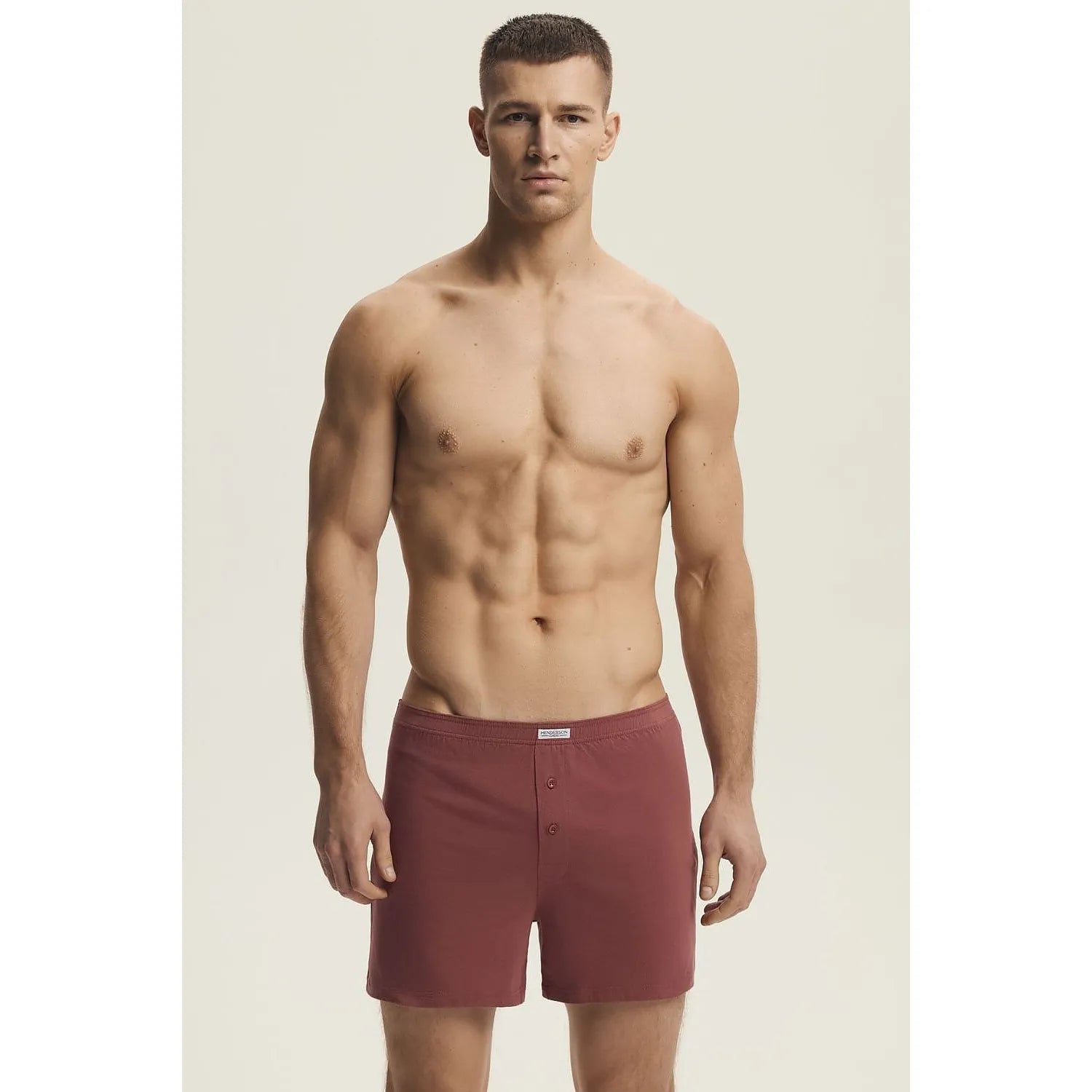 Boxer model 220970 Henderson homme confort simplicité quotidien tissu doux respirant coupe ample ceinture élastique design classique minimaliste