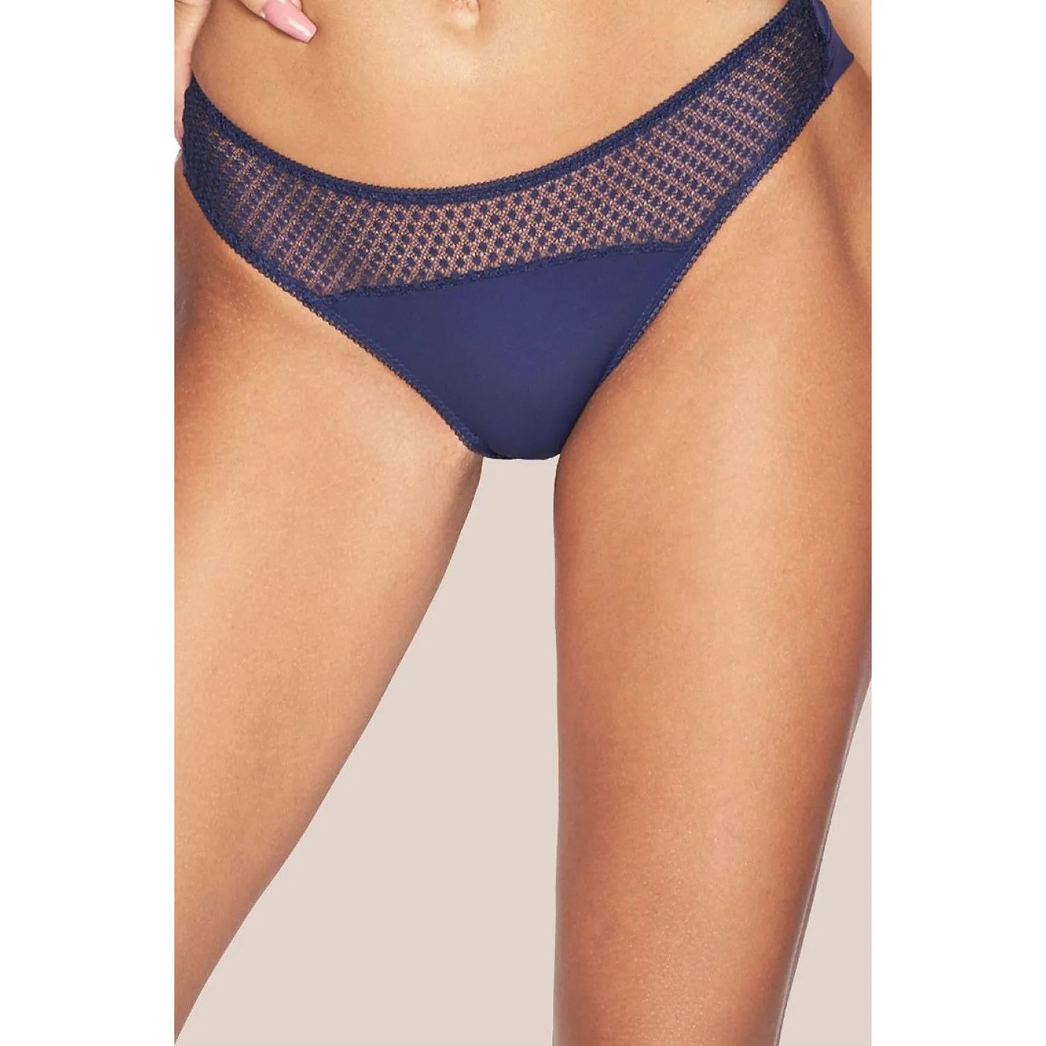 Culottes dentelle bleue marine femme Michelle P-339/3 ajustement confort