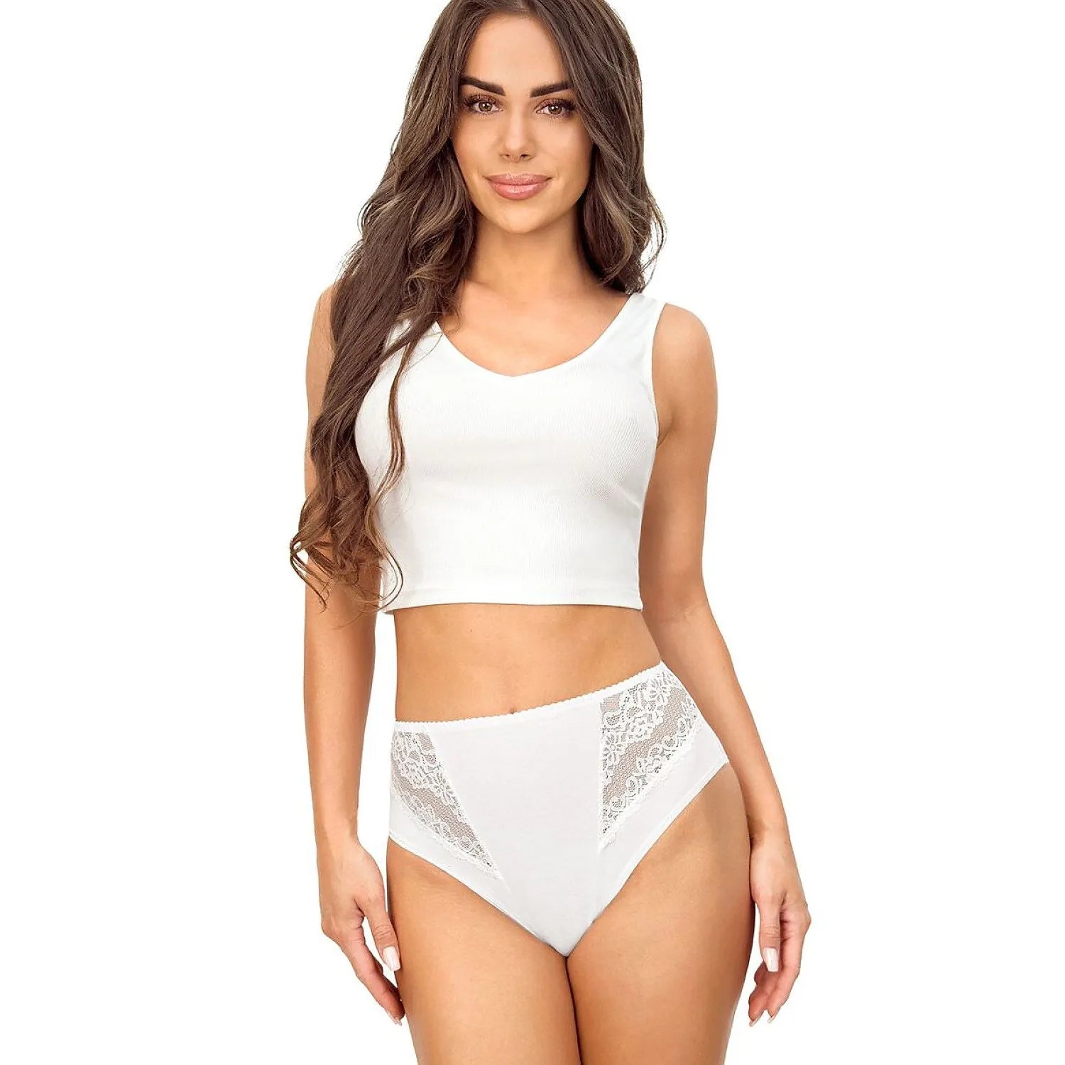 Culotte taille haute élégante dentelle confort quotidien femme Donna