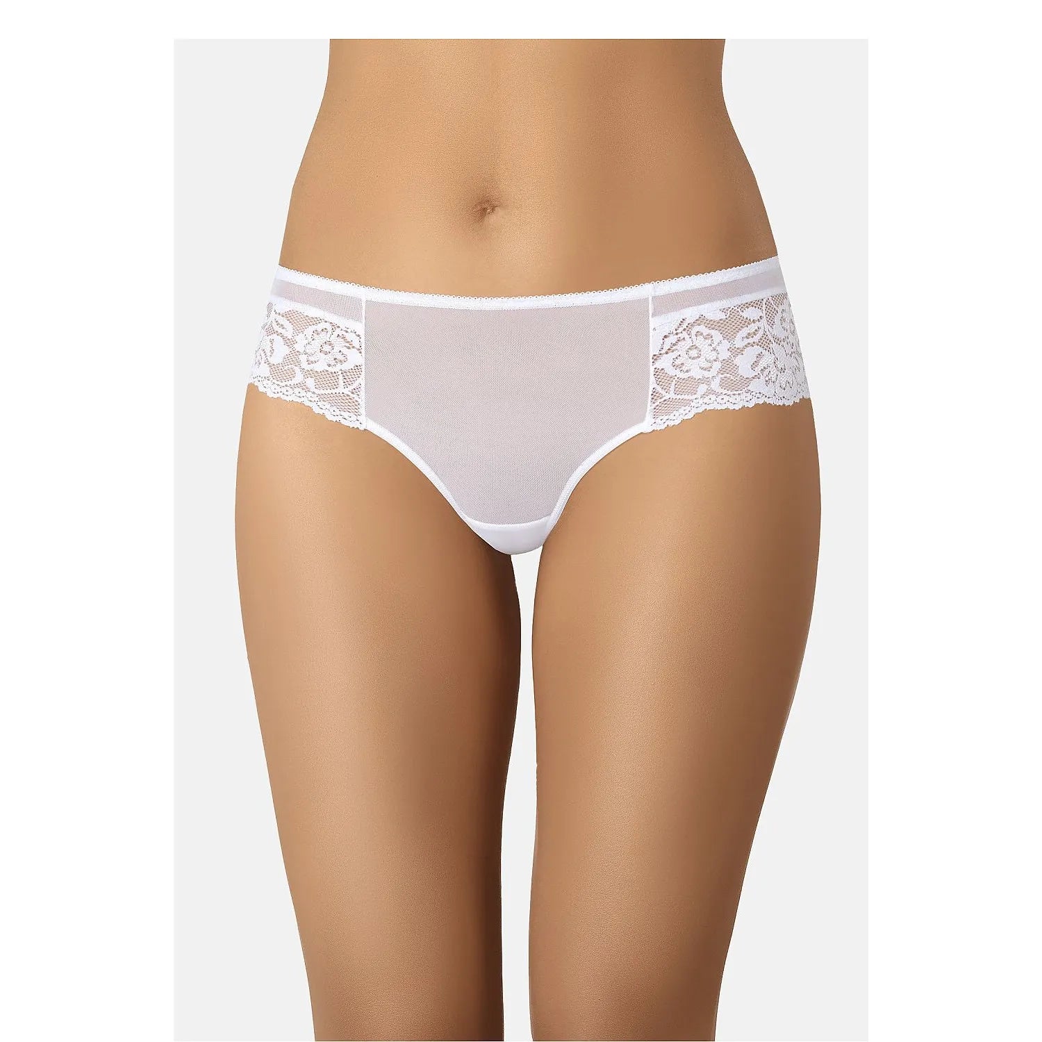 Culottes brésiliennes dentelle maille blanche élégantes sexy Teyli model 228808