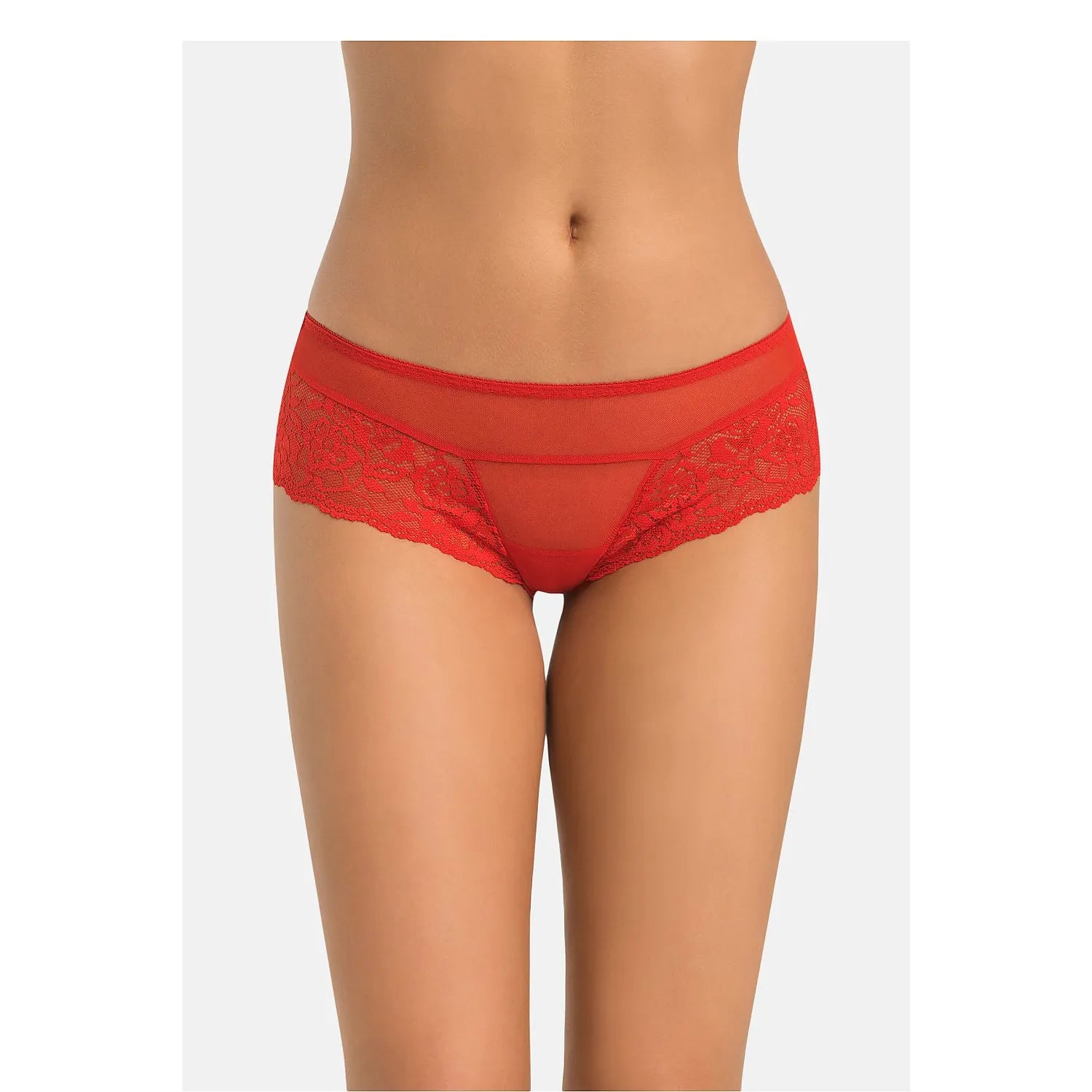 Culottes brésiliennes dentelle rouge sexy invisibles silhouette sculptante Teyli