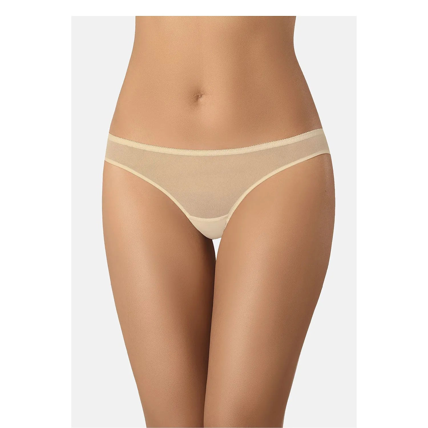 Culottes brésiliennes dentelle florale beige élastique délicate soirée sexy