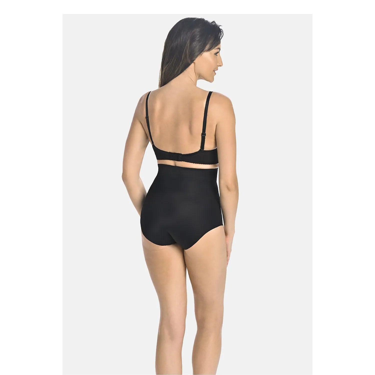 Culottes modelantes noires taille haute, design sans couture, invisibles sous robe, silhouette sculptée, confort optimal.