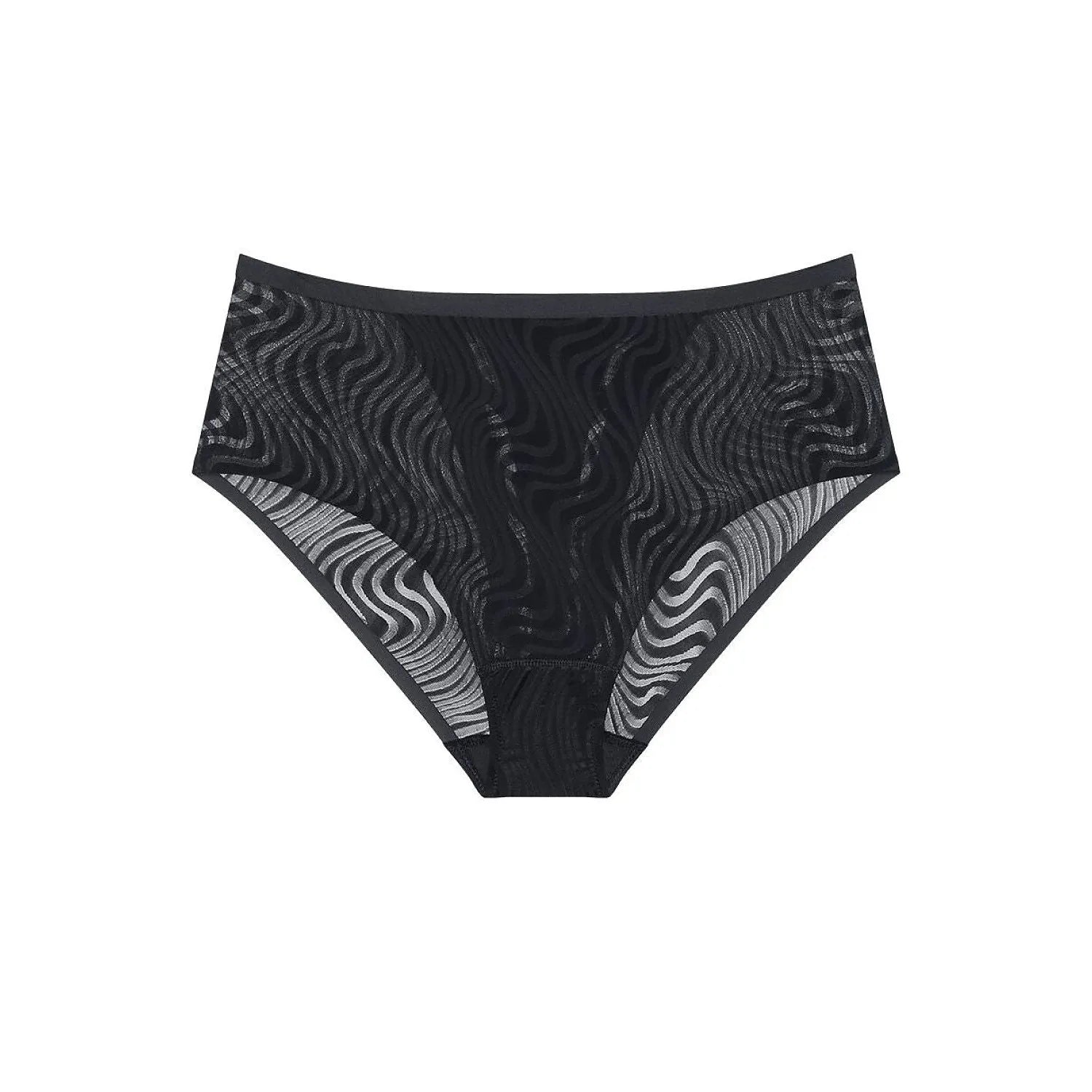 Culottes hautes noires Shape Smart Ellipse Maxi, design ondulé, confort et modelage silhouette pour élégance quotidienne.