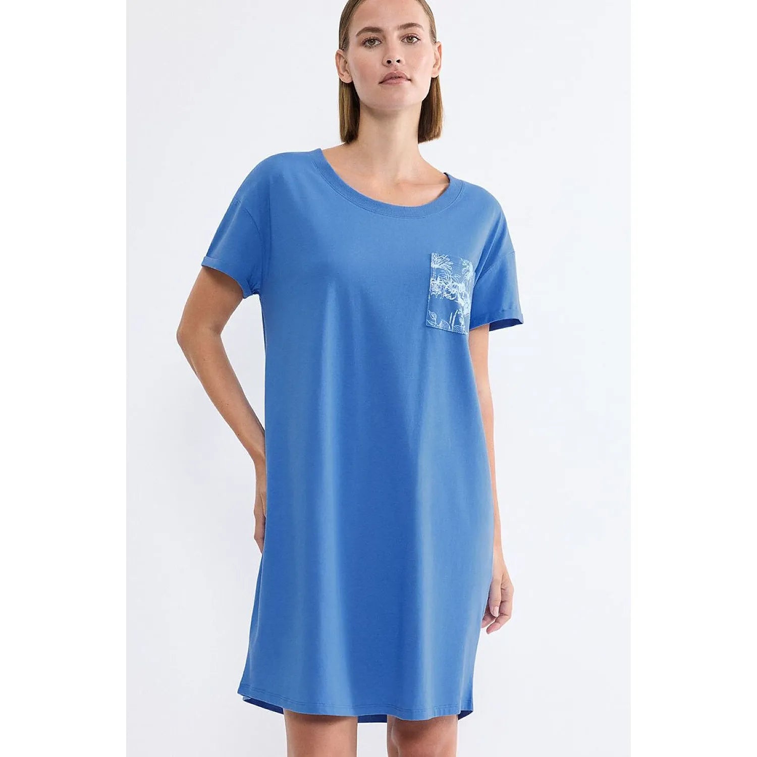 Chemise de nuit femme moderne décontractée coton doux côtelé NIGHTDRESSES 10225066-005J