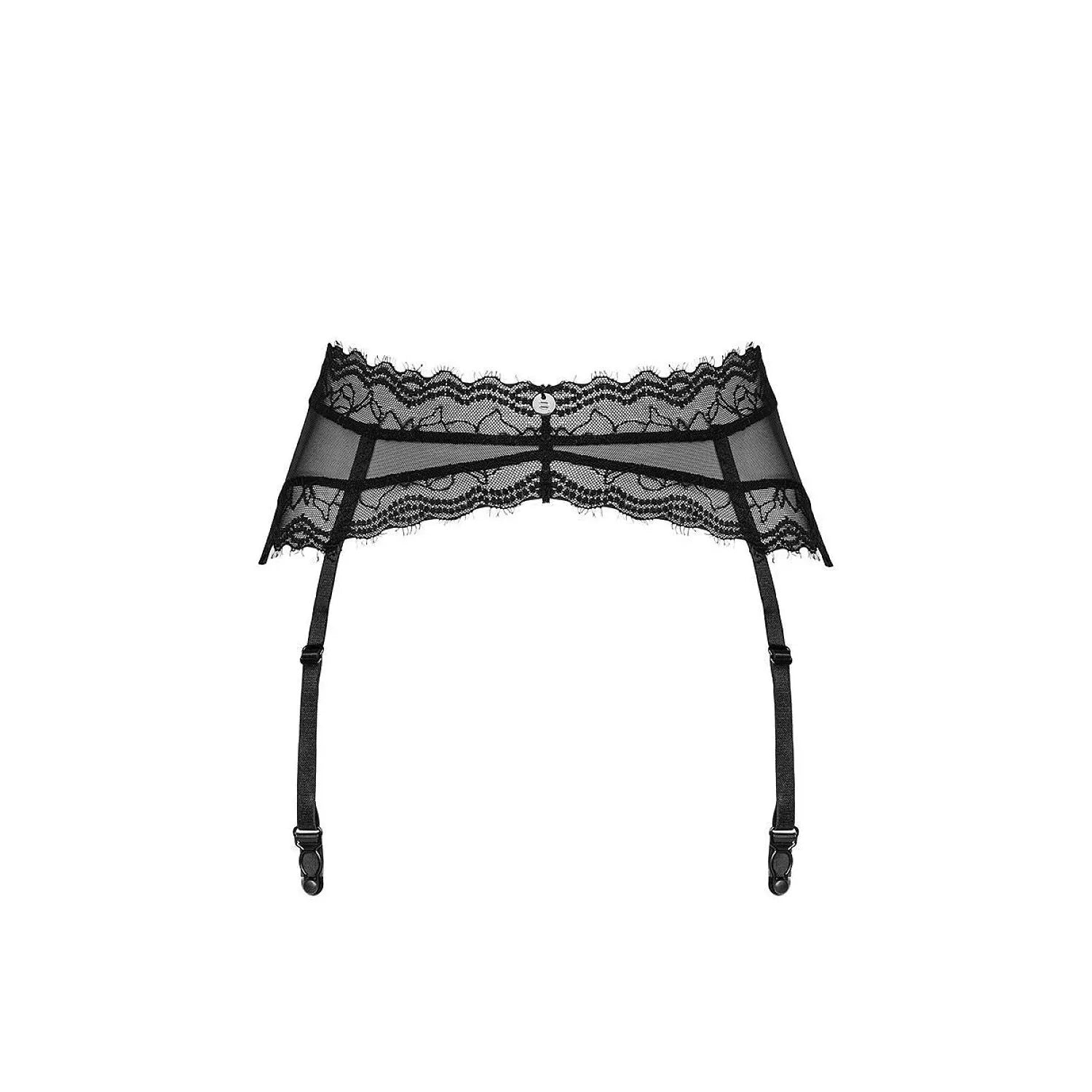 Ceinture jarretière noire en dentelle Medilla, élégante et ajustée, avec détails en élasthanne et polyamide.