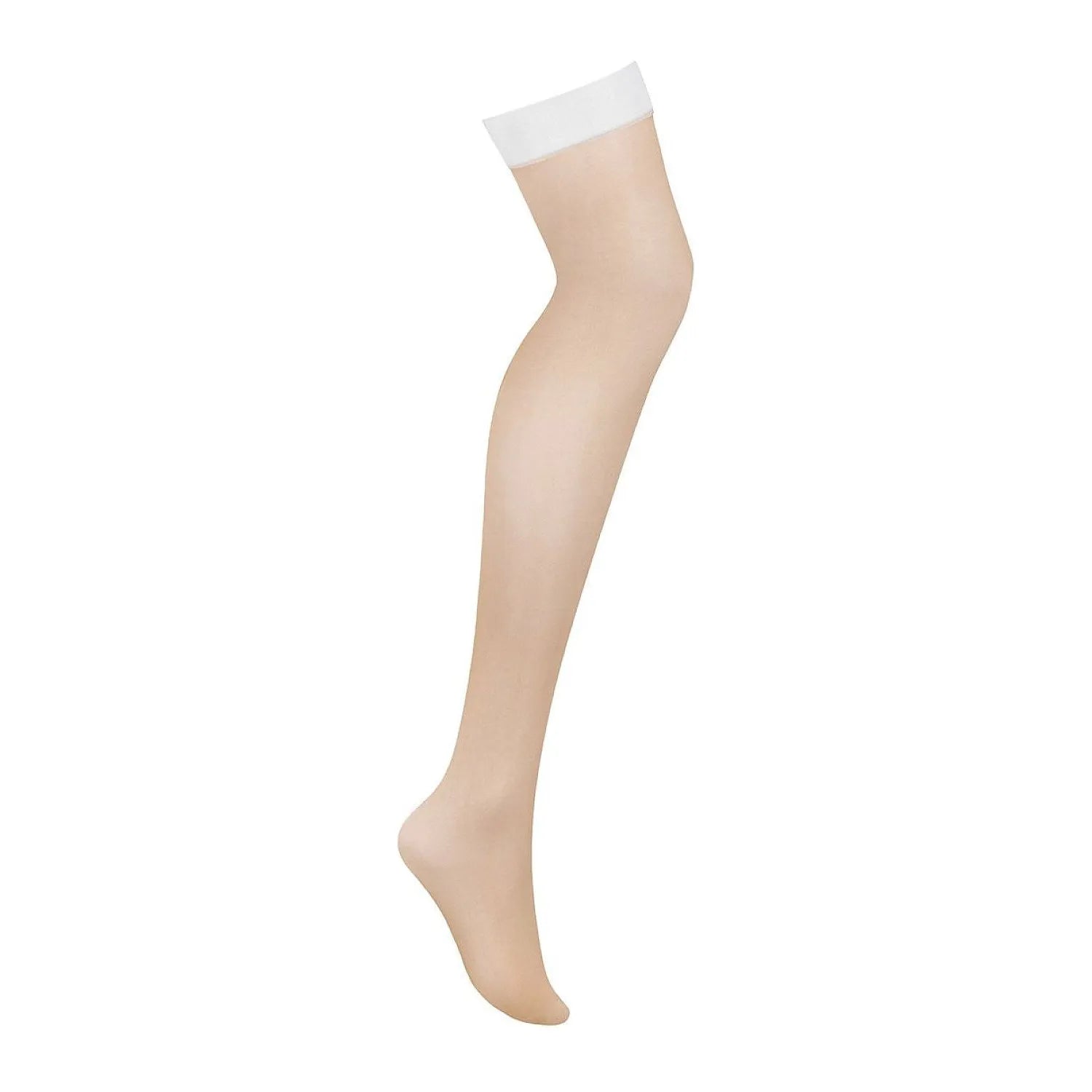 Collants chair S814 avec bordure noire, conçus pour porte-jarretelles, en élasthanne 6% et polyamide 94%, fil doux.