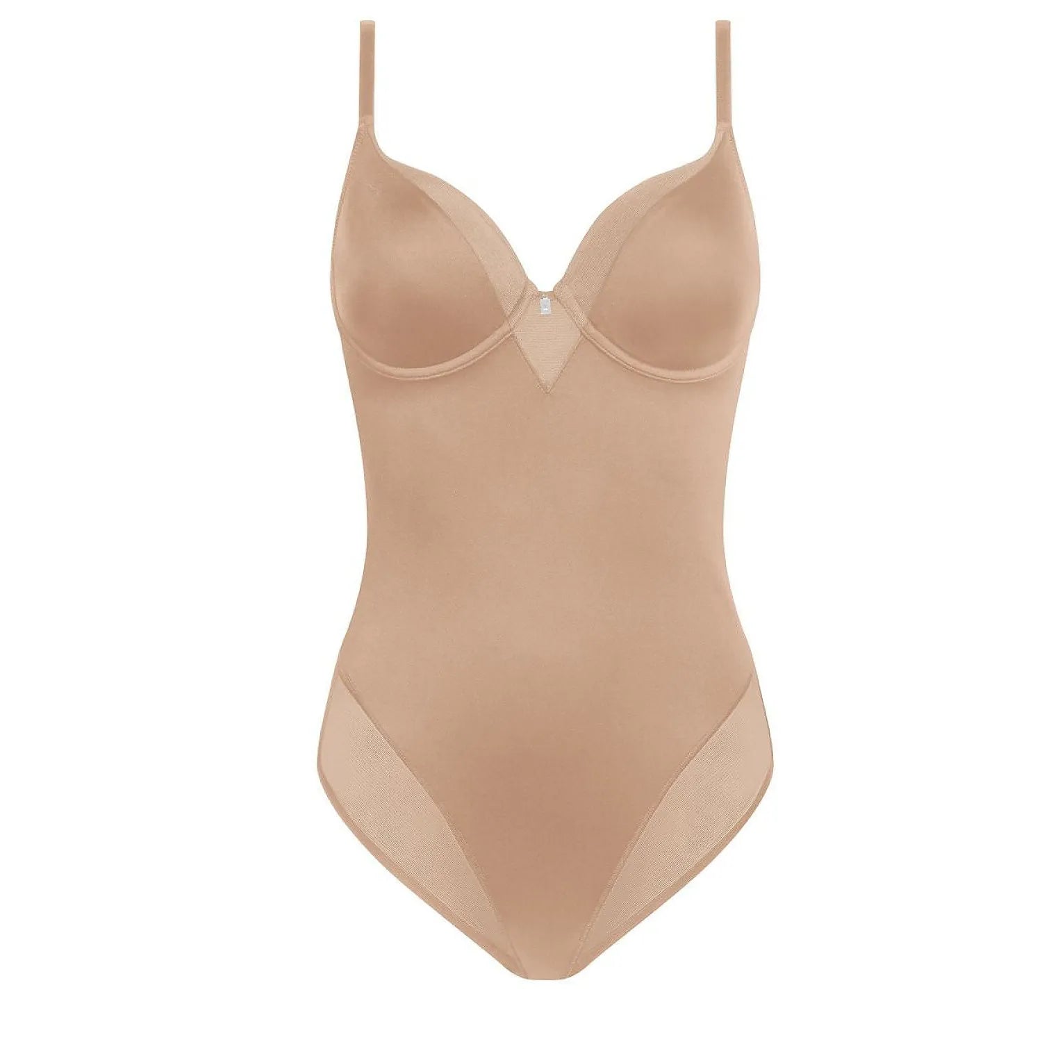 Body Triumph True Shape Sensation beige, bonnets renforcés, armatures modelantes, matériau élastique pour silhouette affinée.