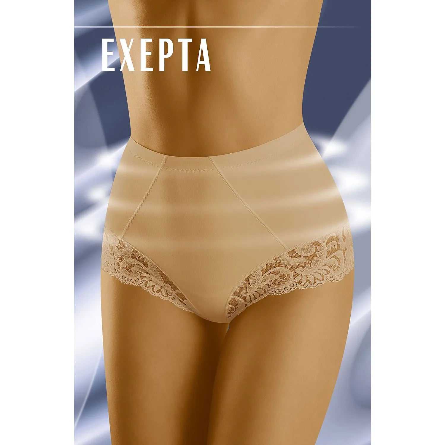 culottes correctrices dentelle élasthanne Wolbar confort quotidien coupe haute effet amincissant maintien doux extensible durable féminine raffinée beige silhouette allongeante