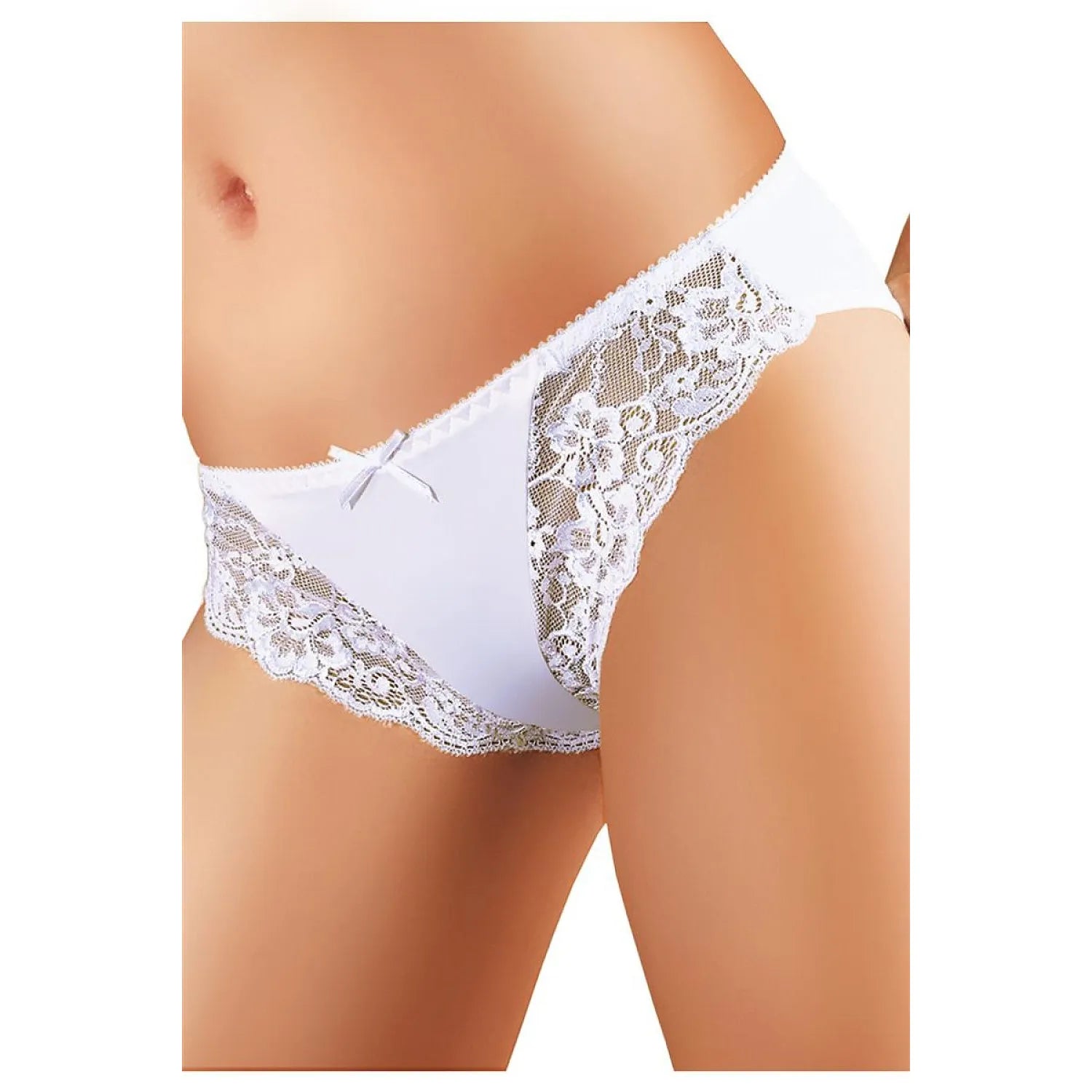 culotte dentelle confortable élasthanne polyamide blanc tailles S M L XL douceur élégante raffinement ajustement élastique durable quotidien glamour Ewana