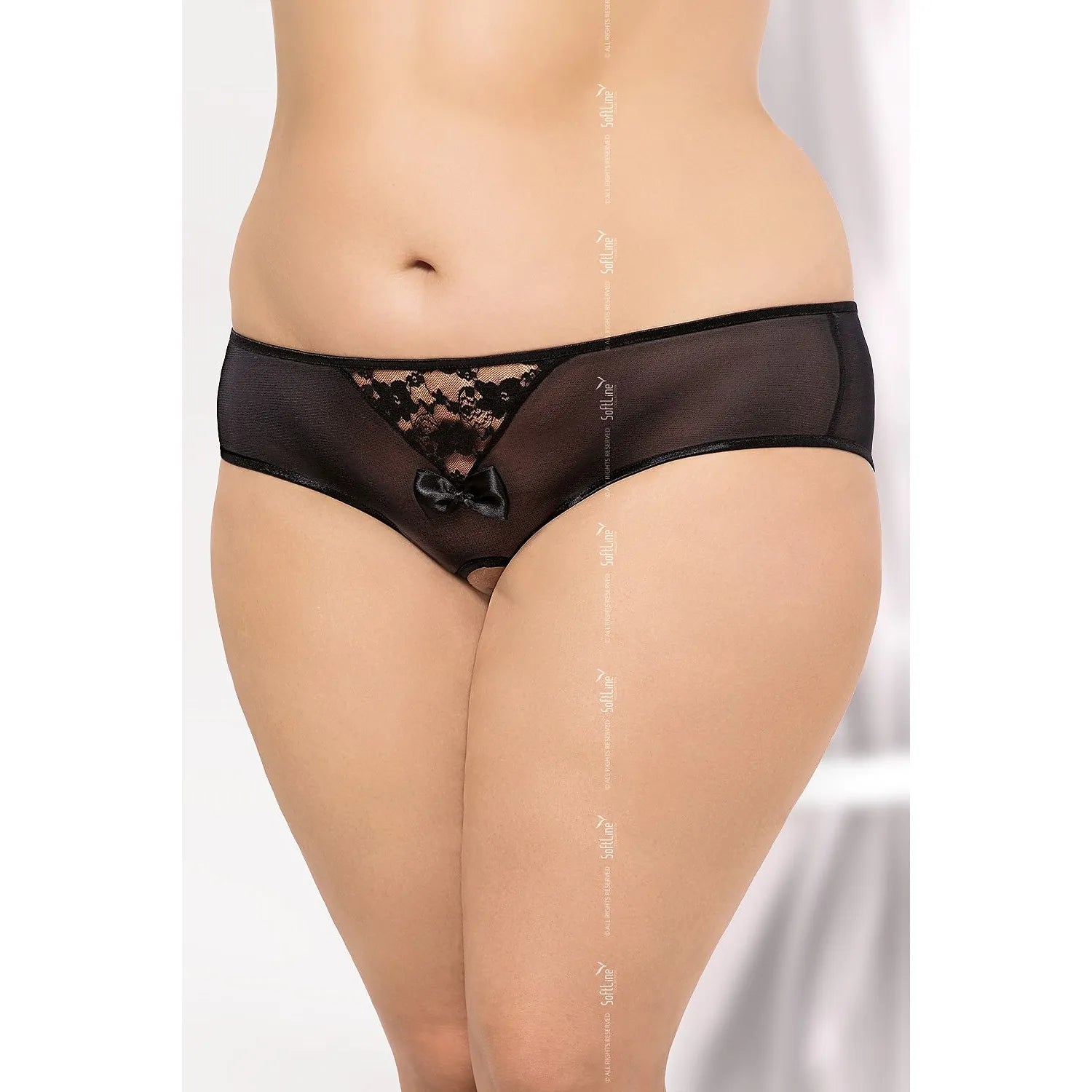 Culotte Dentelle Satin Noir Tailles XL XXL XXXL Transparente Nœud Douce Polyamide Confortable Maintien Élastiques Élégante Sensuelle Raffinée