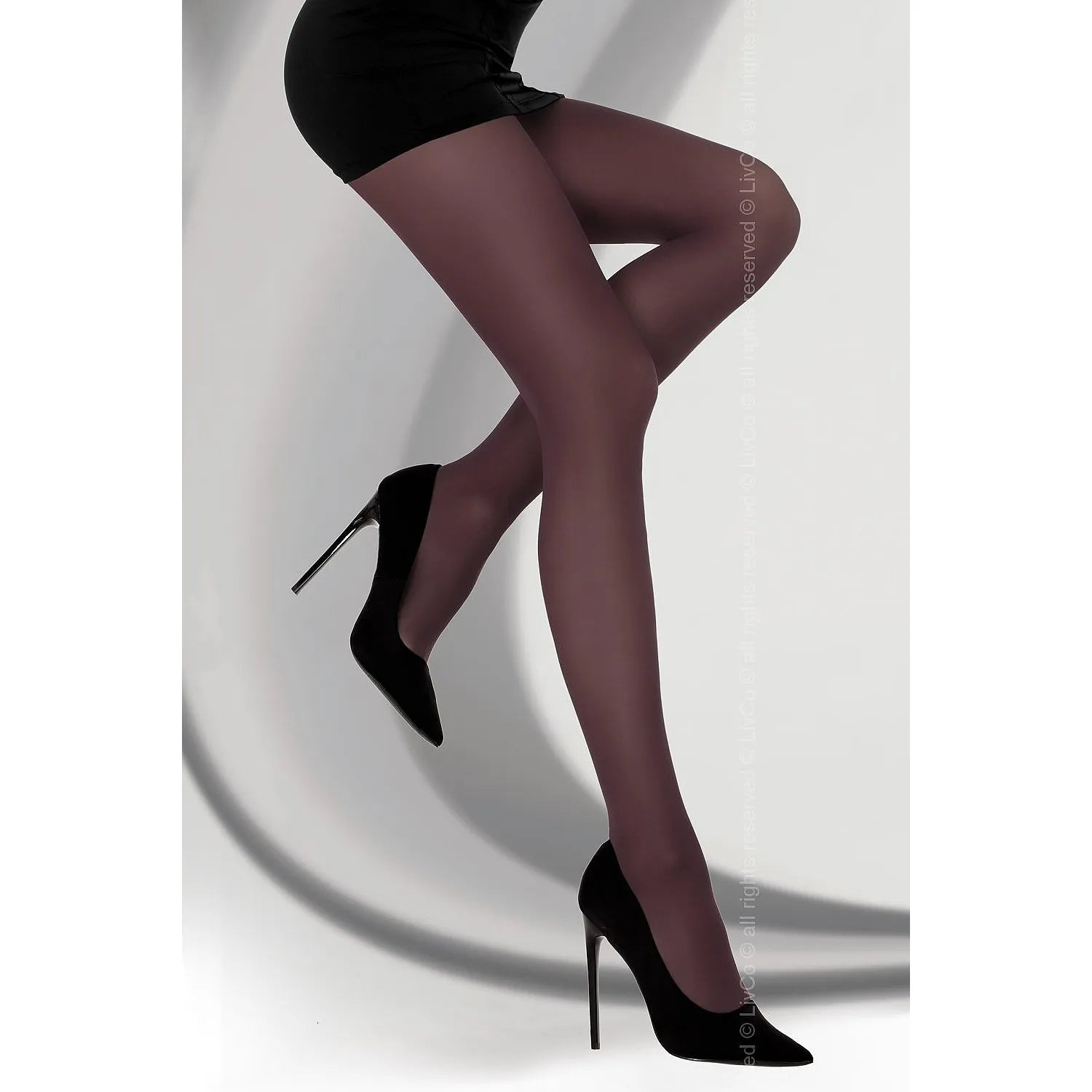 Collants semi-opaques 40 DEN Livia Corsetti noir érotique confort durable sans couture