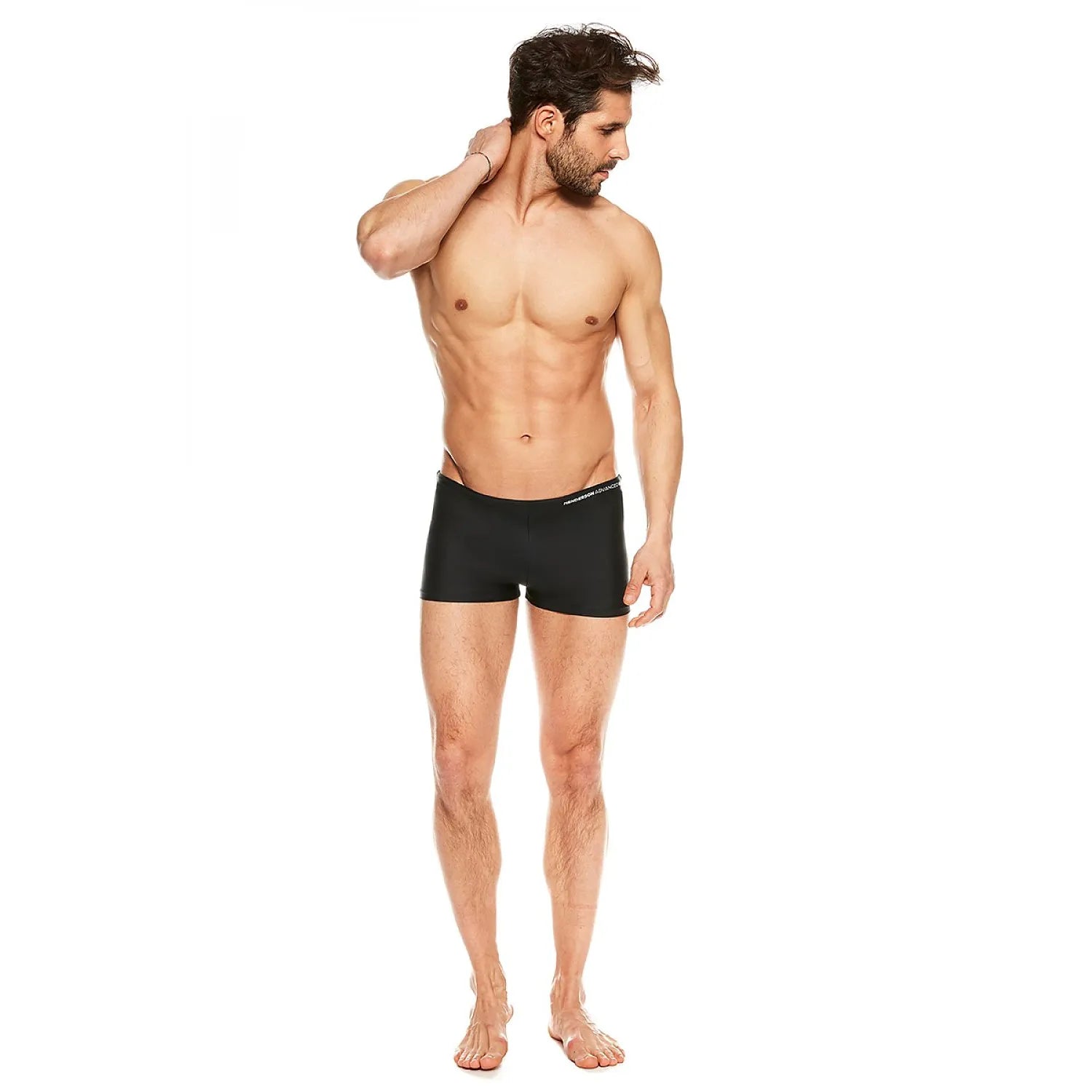 Boxer hommes confort maintien ajusté élastique ceinture renforcée maille doublure douce polyamide élasthanne respirant durable élégant sportif coutures discrètes noir