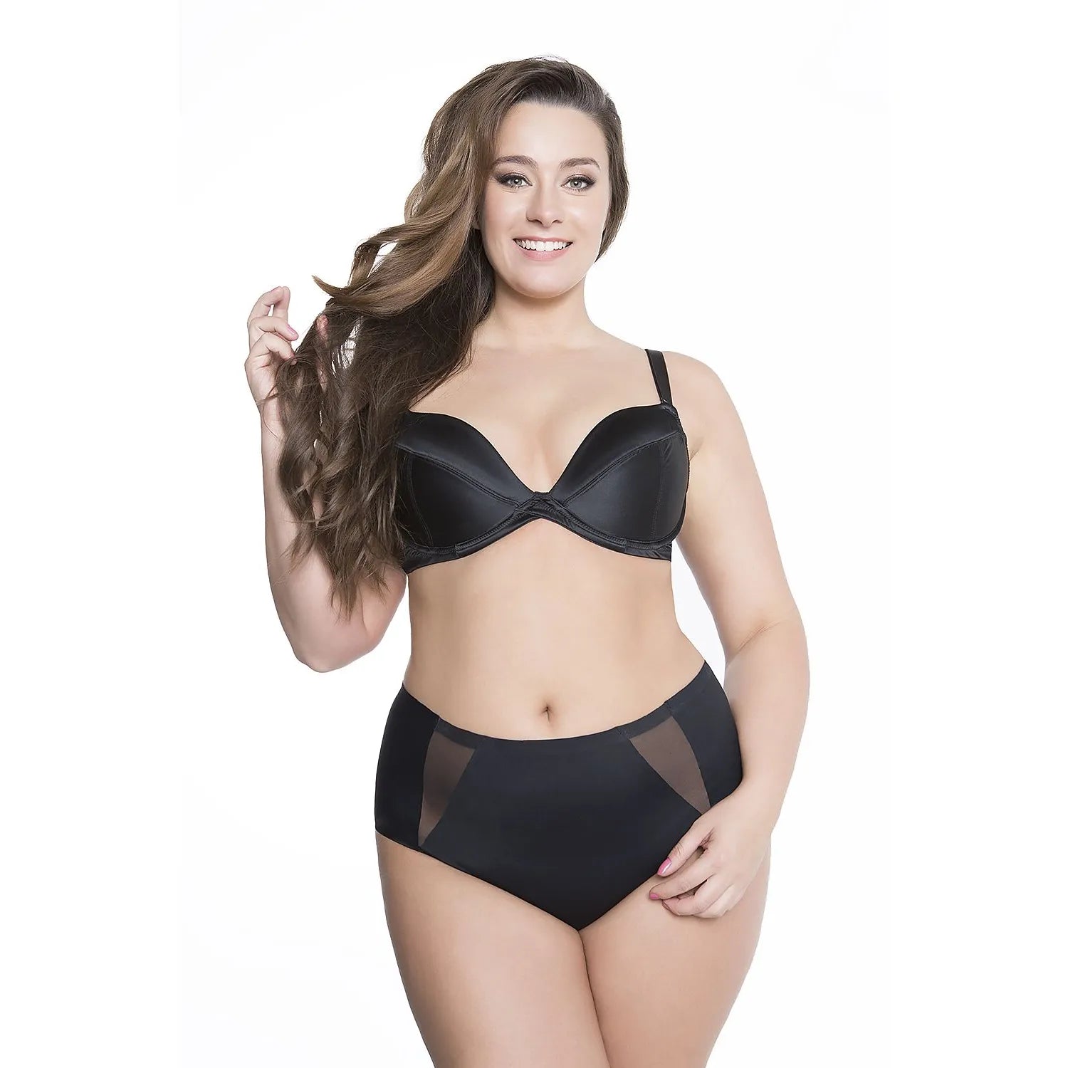culotte Julimex lingerie taille haute invisible sans couture invisibilité silhouette lisse maintien optimal confort quotidien élégante raffinée microfibre extensible noire