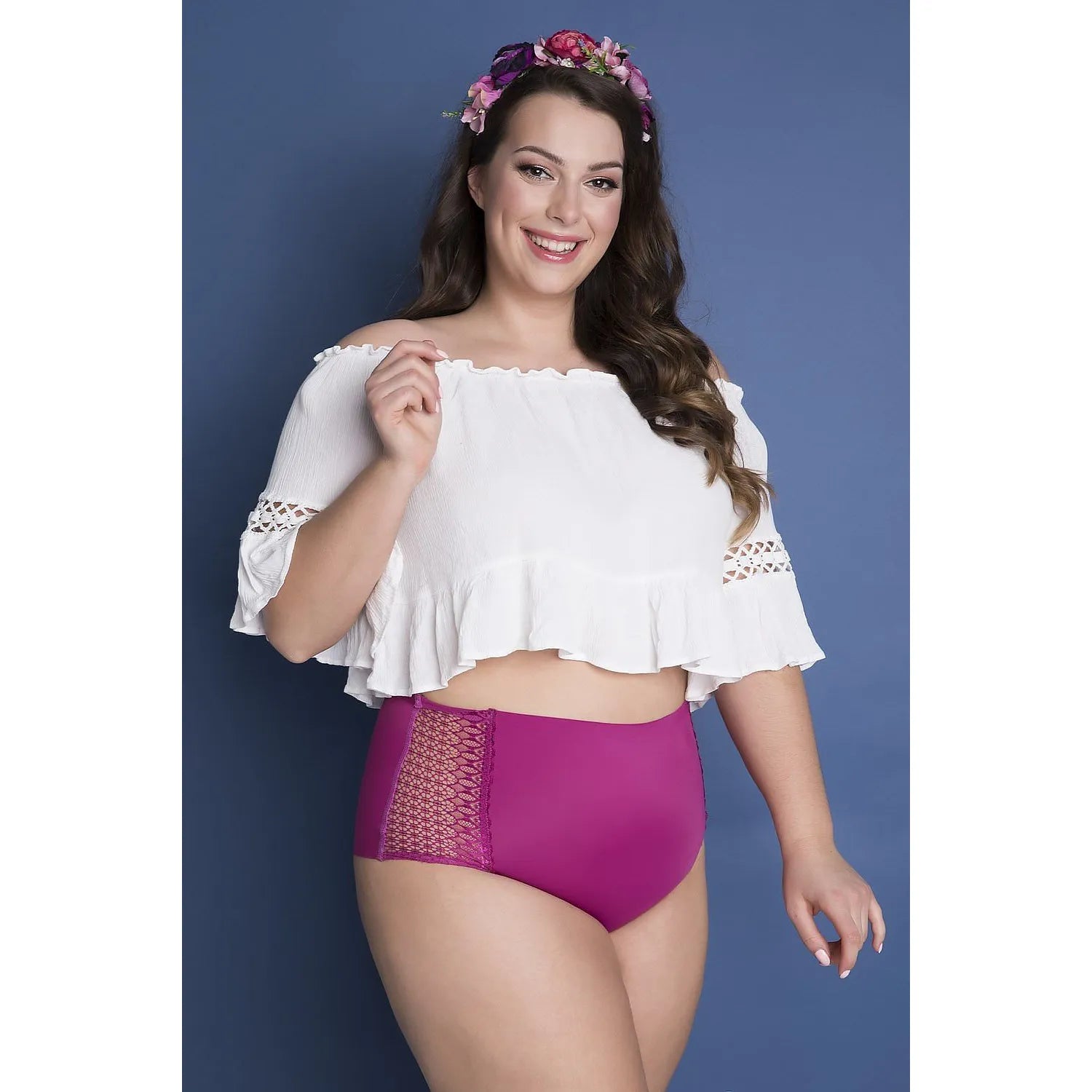 Culotte Julimex Invisible Line violette dentelle confort taille S à XXXL