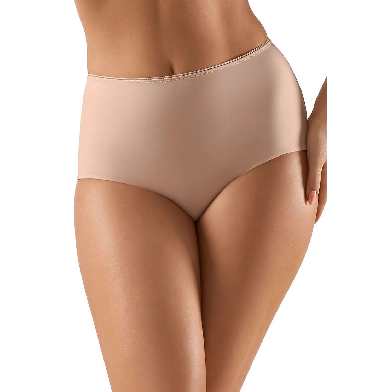 culotte taille haute Babell 145801 gainante confortable extensible élasthanne polyamide invisible sans coutures beige maintien durable