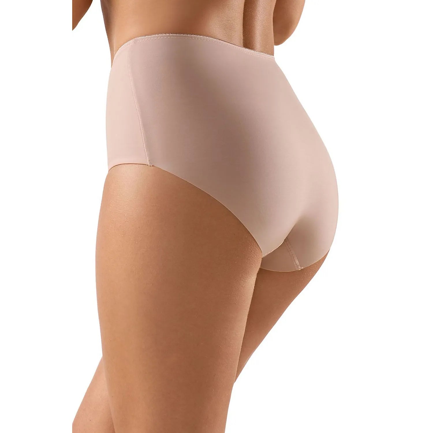 Culotte taille haute beige Babell 145801, gainante, sans coutures, extensible, offrant maintien et confort optimal.
