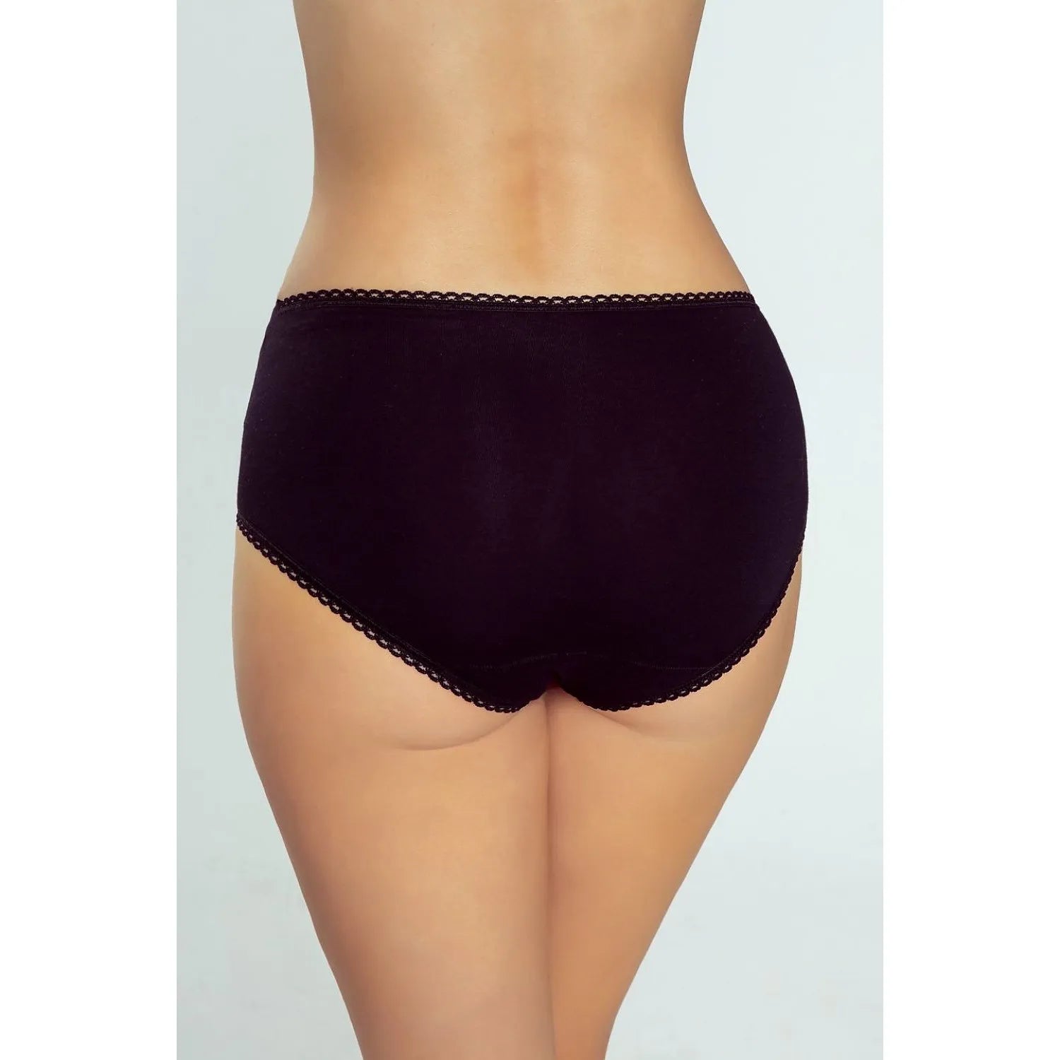 Culotte noire en dentelle Eldar 146043, élégante et confortable, vue arrière, coton élasthanne polyamide.