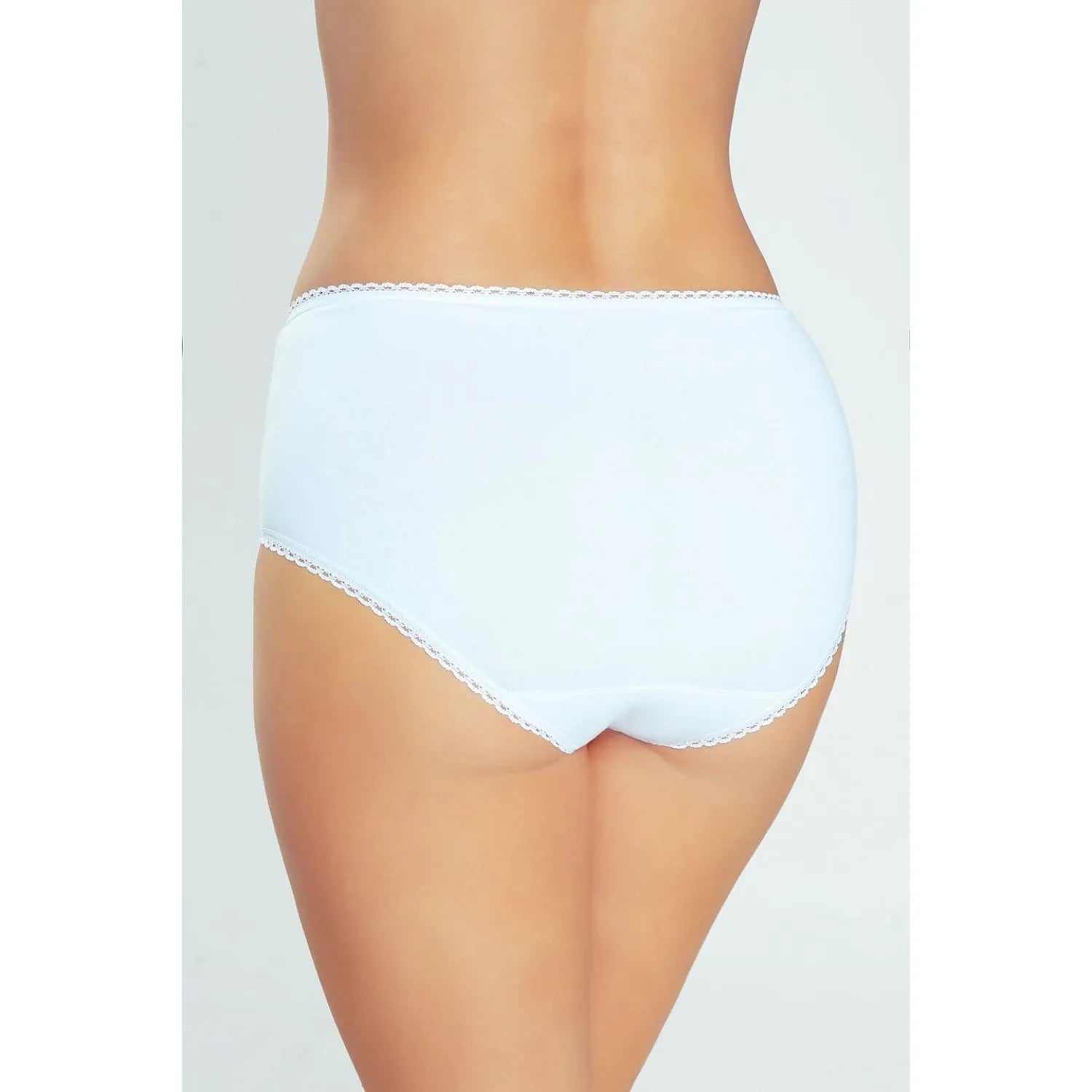 Culotte blanche taille haute en dentelle florale, coton, élégante et confortable, pour femmes, tailles S à XL.
