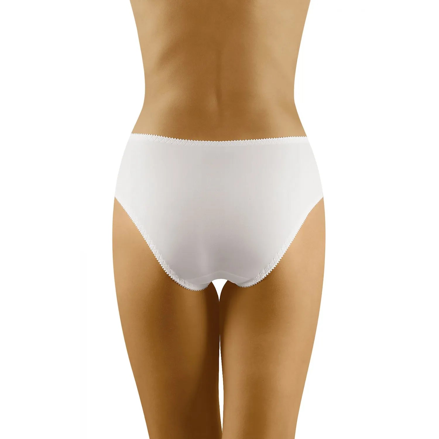 Culottes blanches taille haute Wolbar 156615, dentelle florale, élégance et confort, lingerie féminine quotidienne.