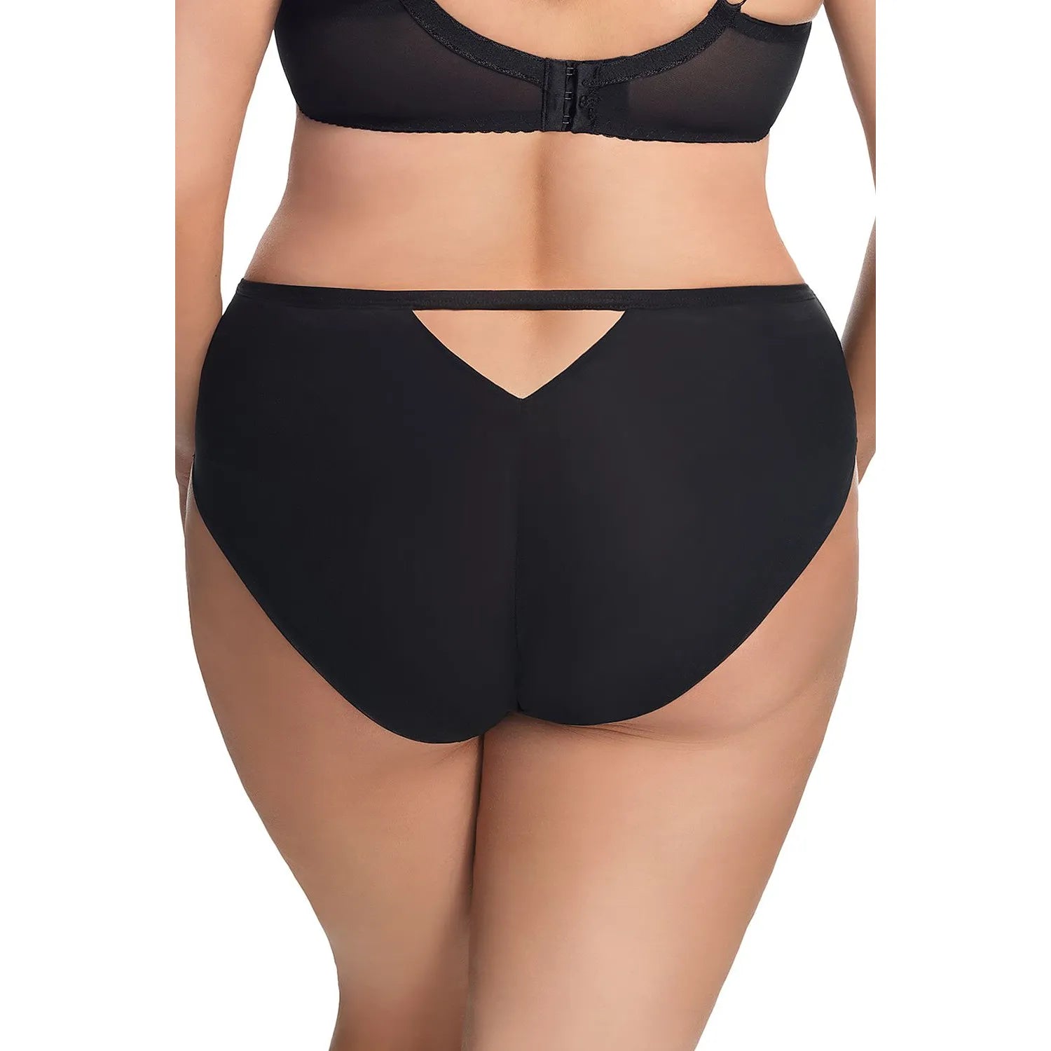 Culotte Gorsenia noire taille haute en dentelle, design élégant et confortable, maintien optimal, lingerie féminine sexy.