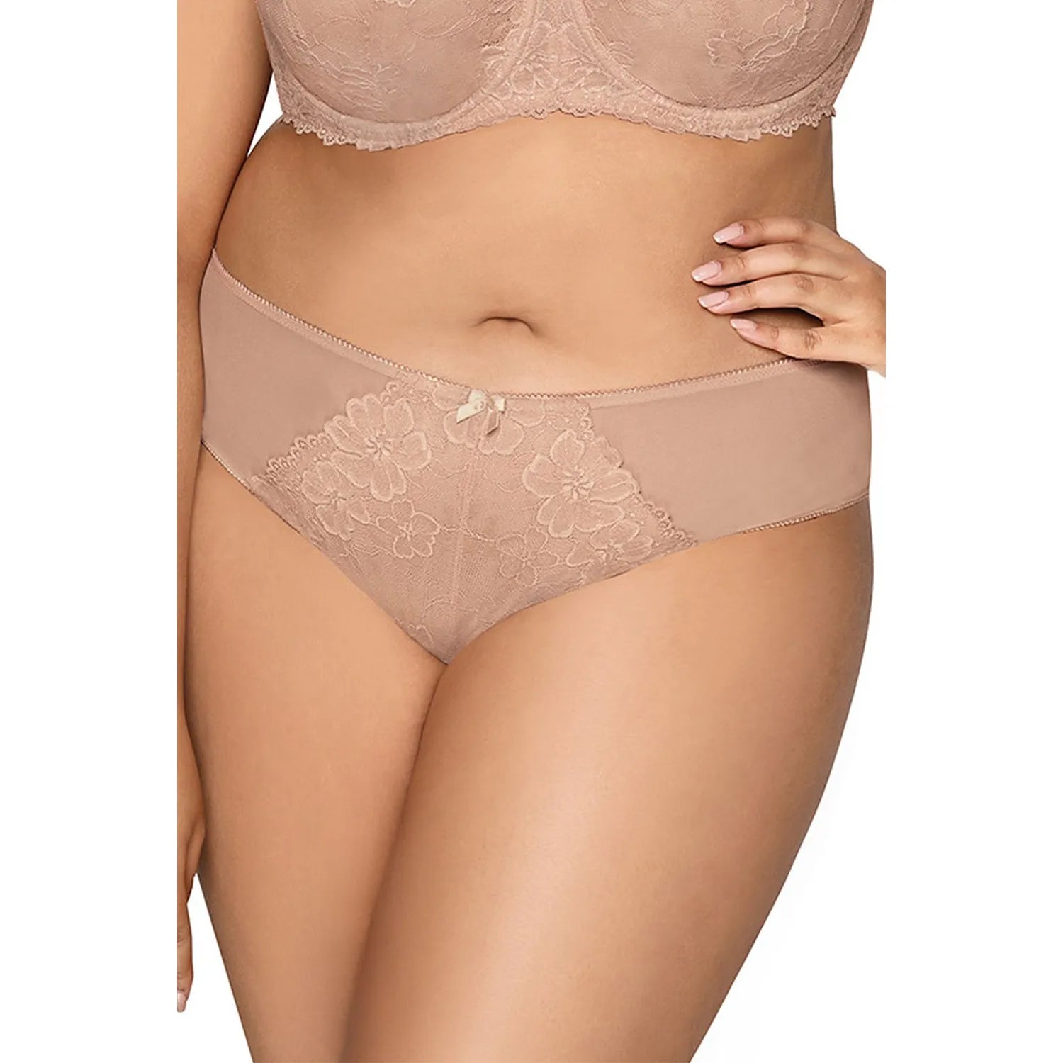 culotte dentelle florale subtile raffinée élégante confortable discrète tulle maille arrière dentelle noeud bords élastiqués coton élasthanne polyamide