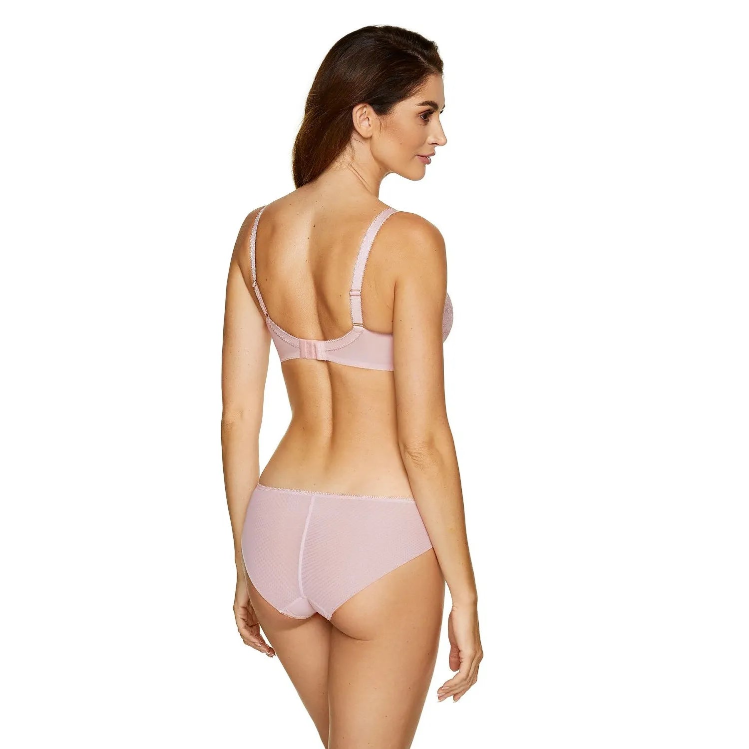 Culotte romantique rose en tulle brodé avec nœud délicat, gousset coton, élégance et confort par Gorteks.