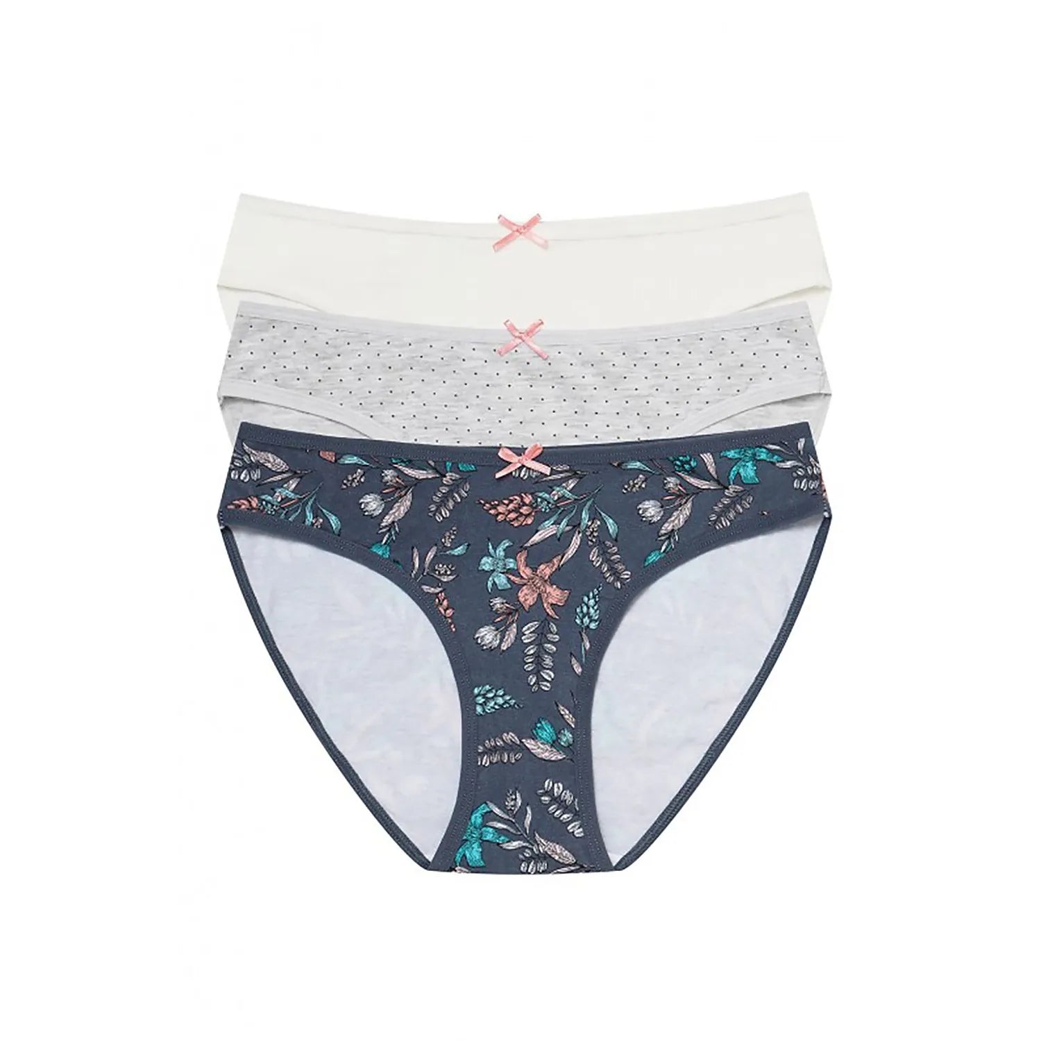 Conjunto de bragas clásicas mujeres corte tradicional cintura elástica diseño floral colorido comfort diario ropa interior femenina