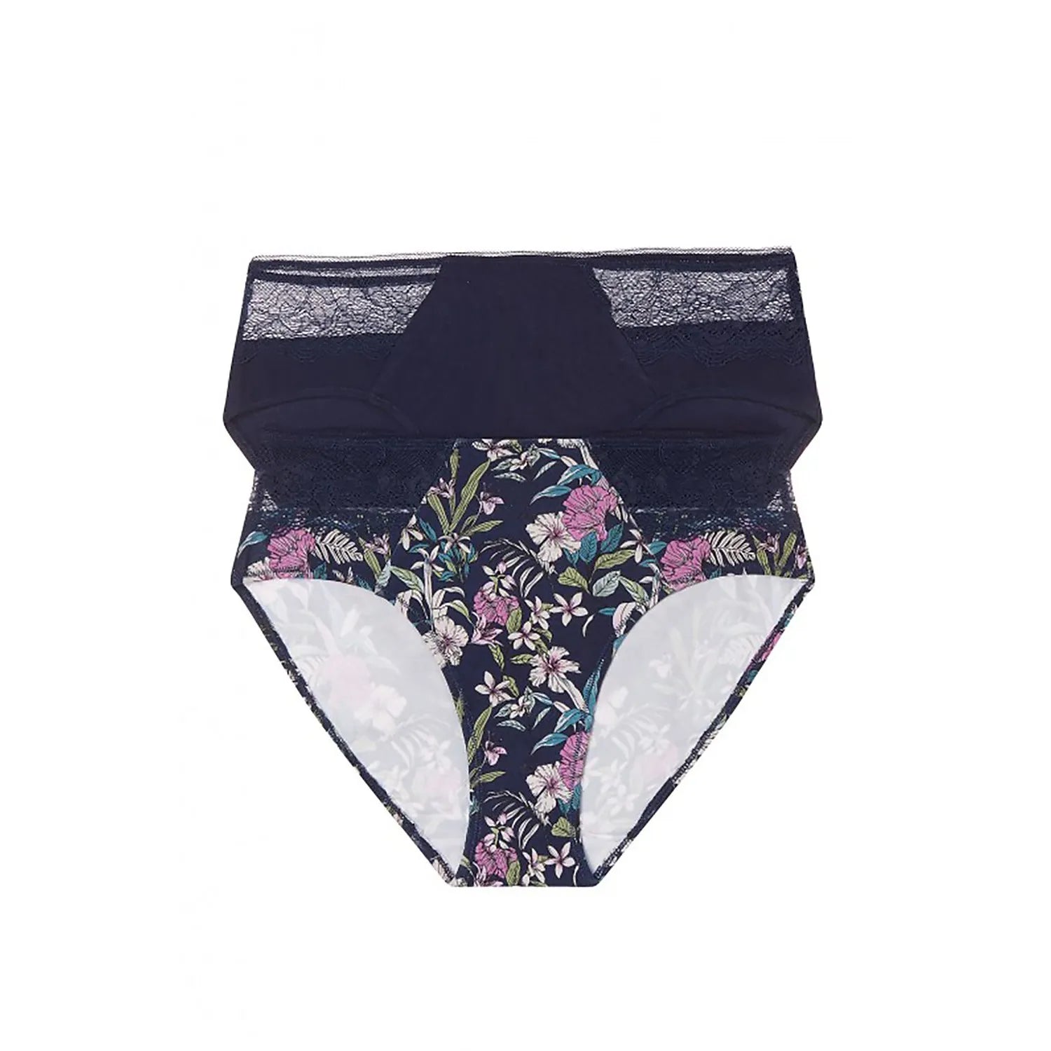 Culotte HALLY modèle 175821 Henderson lingère féminine imprimé floral dentelle taille haute coton élasthanne confort support thermorégulation occasion spéciale lingerie intime