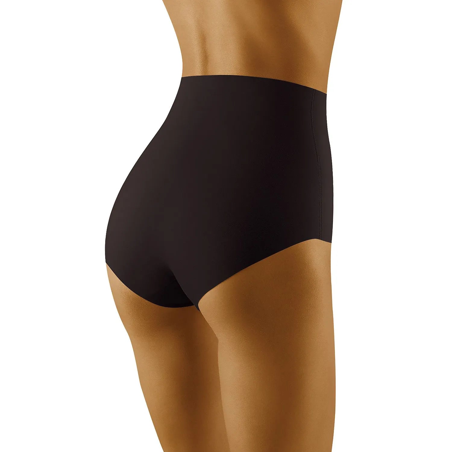 Culotte taille haute noire sans couture Wolbar, ajustement parfait, tissu doux et astringent, silhouette sublimée.