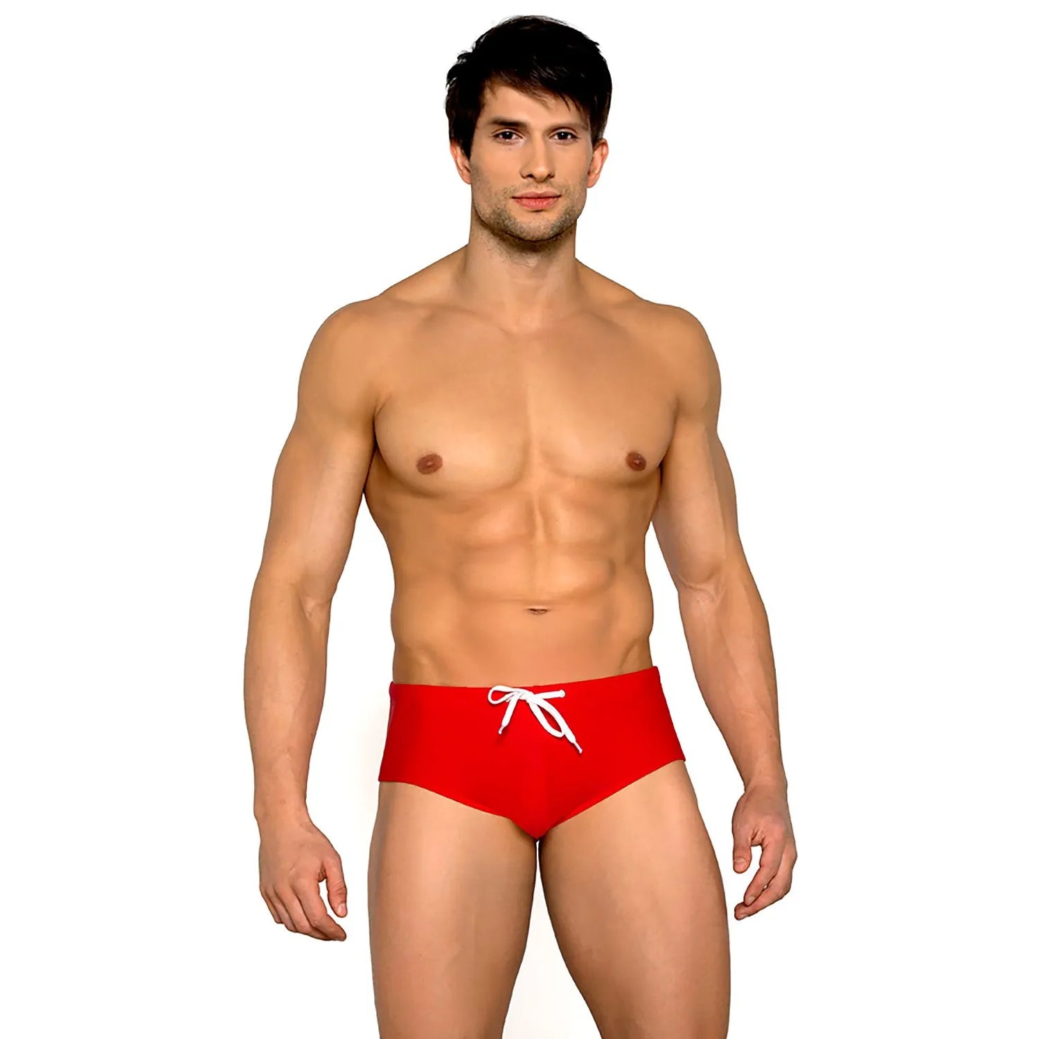 Boxer maillot de bain ajusté homme élastique doux matériau résistant à l'eau tissu agréable au toucher maintien confortable style épuré