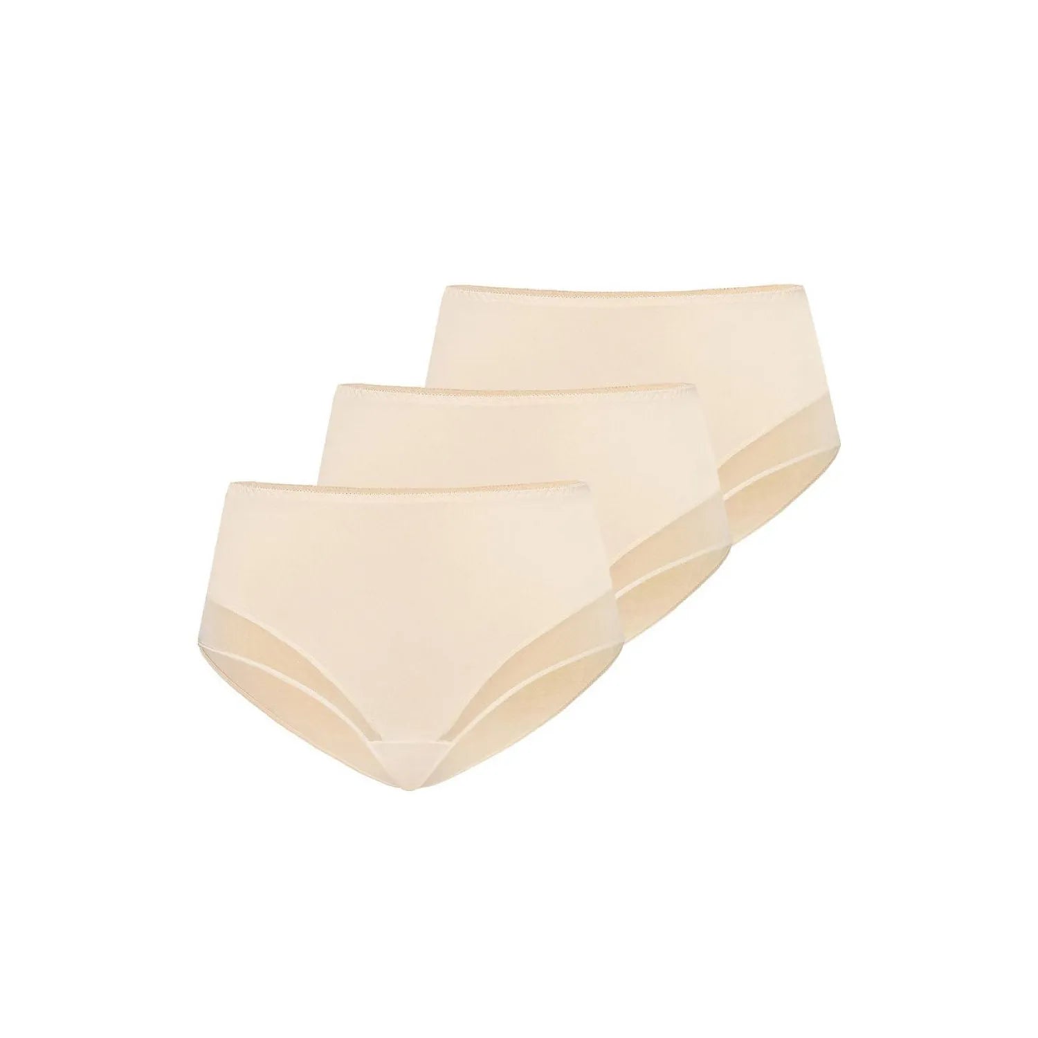 culottes taille haute beige chair sans coutures coton élasthanne confort maintien élastique douceur quotidien lot trois femmes