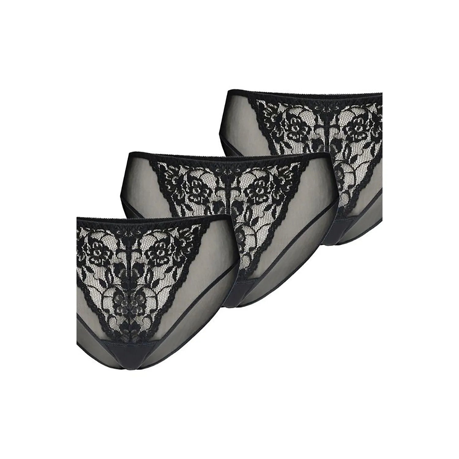 Ensemble de culottes dentelle maille floral noir lingerie érotique femmes sophistication confort lingerie sexy maille transparente dentelle florale