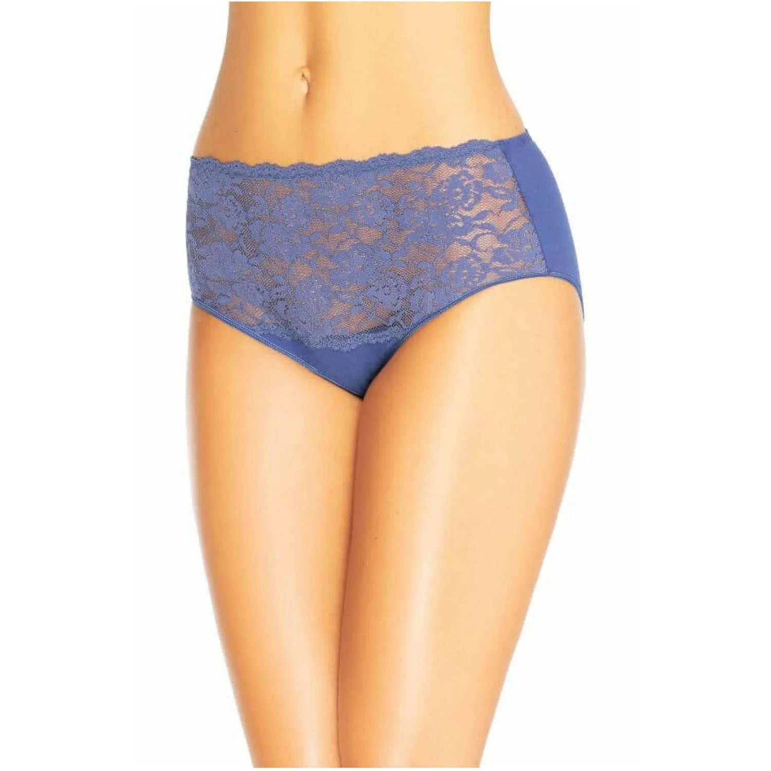 Culotte féminine classique taille haute dentelle roses coton bleu marine Teyli 182921 lingerie élégante confort quotidien occasion spéciale