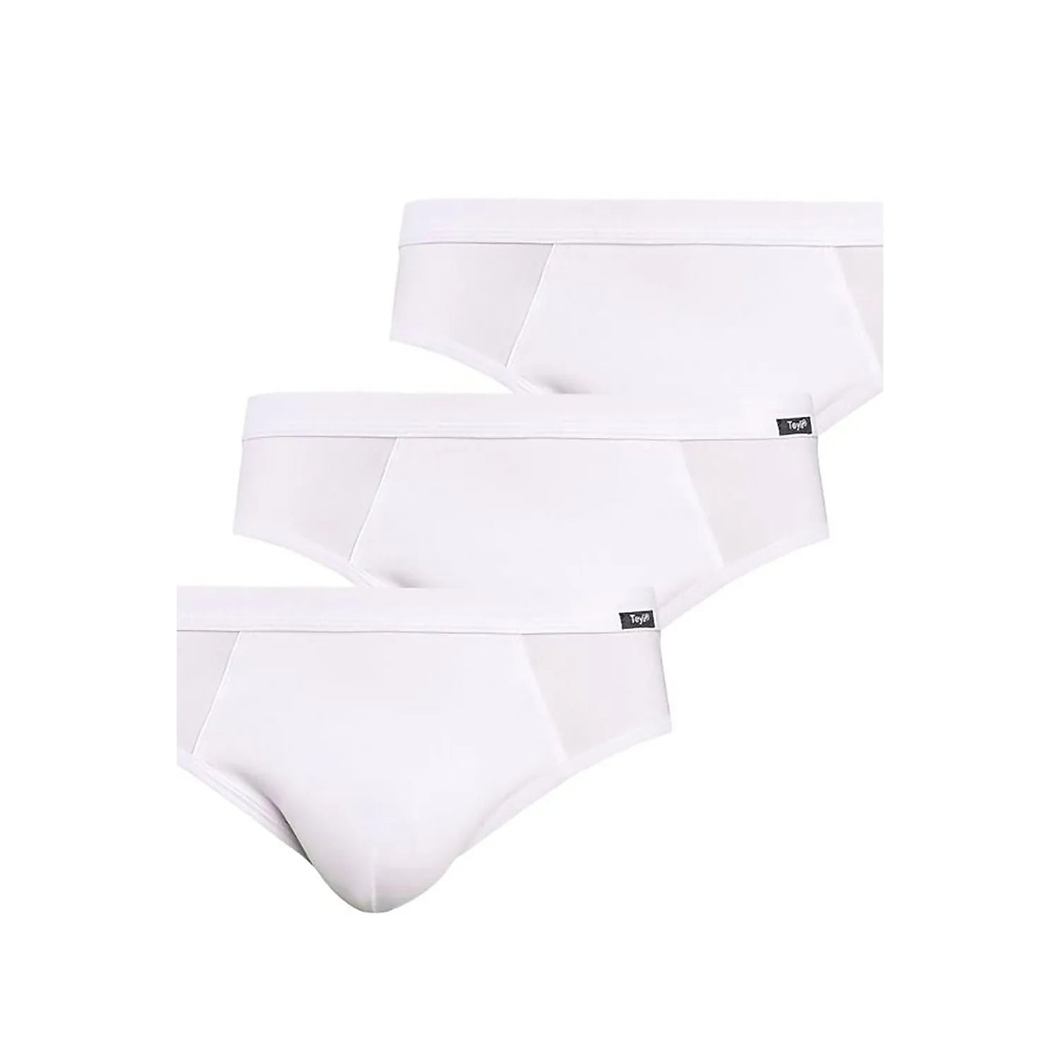 Ensemble slips homme coton élasthanne taille basse blanc neige trois pièces confort respirant ceinture élastiquée coutures minimales