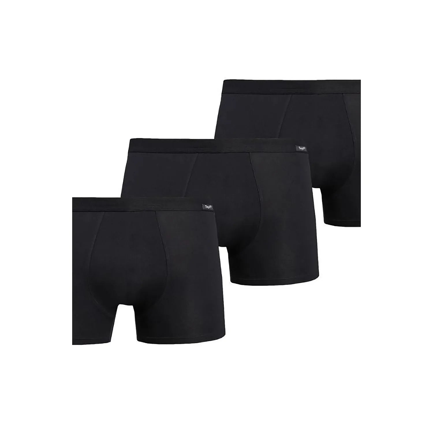 Ensemble de boxers homme coton élastane taille élastique ajustement confortable style classique couleur noire 3 pièces
