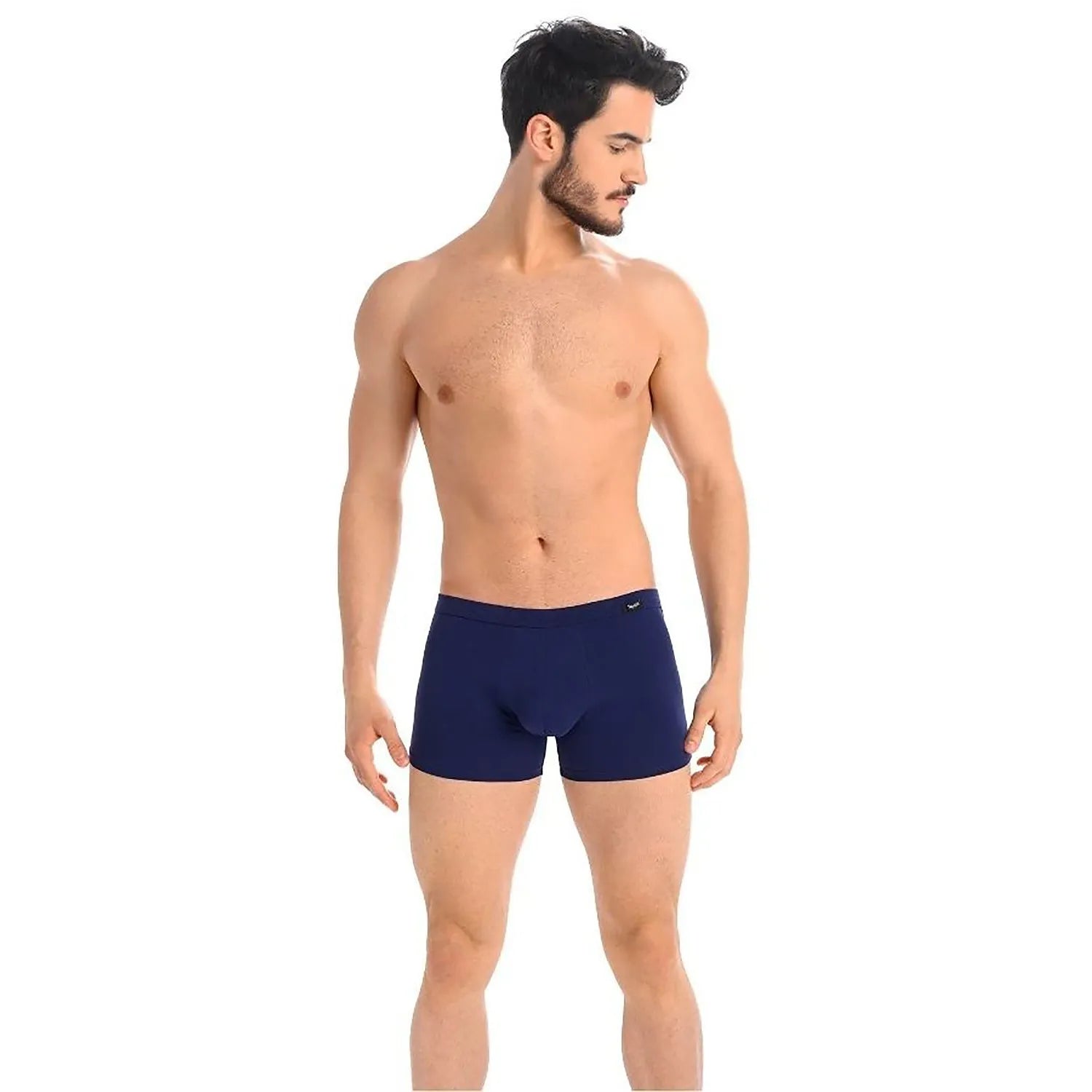 Boxer hommes coton élastane coupe ajustée taille élastiquée comfort daily wear style classique sans motifs