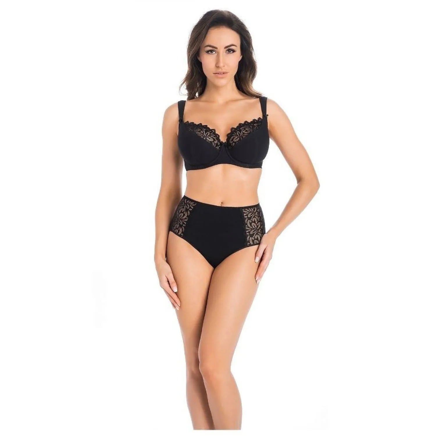 Culottes model 183247 Teyli pour femme slips taille haute coton éco-friendly noir haute qualité absorption humidité fraîcheur discrétion