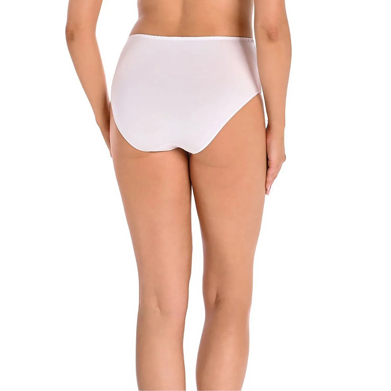 Culotte femme blanche taille haute en microfibre douce, design élégant et moderne, coutures discrètes et maintien sculptant.