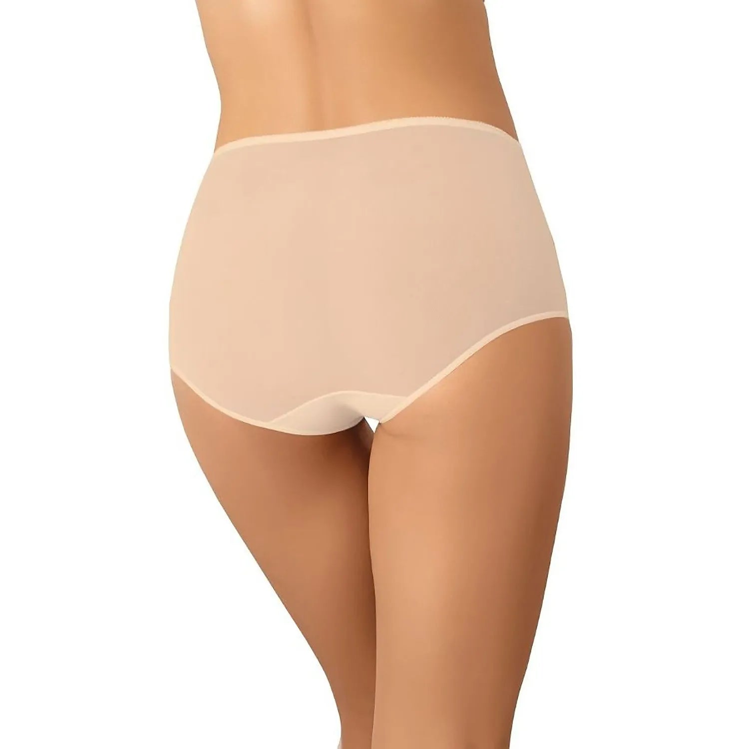 Culotte taille haute beige Teyli, matière douce et élastique, coupe classique, confort optimal, silhouette élégante.