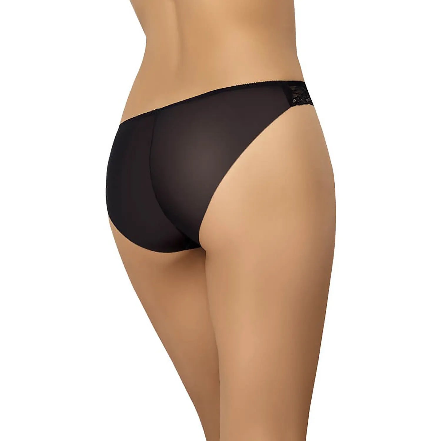 Culottes noires Teyli model 183377 en dentelle, maille douce, design élégant et confortable, vue arrière.