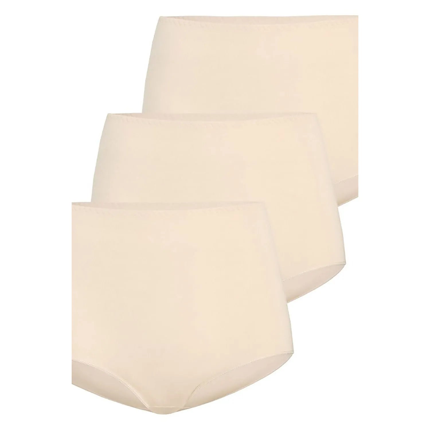 Ensemble de culottes fibre de bambou Taille haute XS à 3XL beige antibactériennes lingerie confort intime bien-être femme日常使用