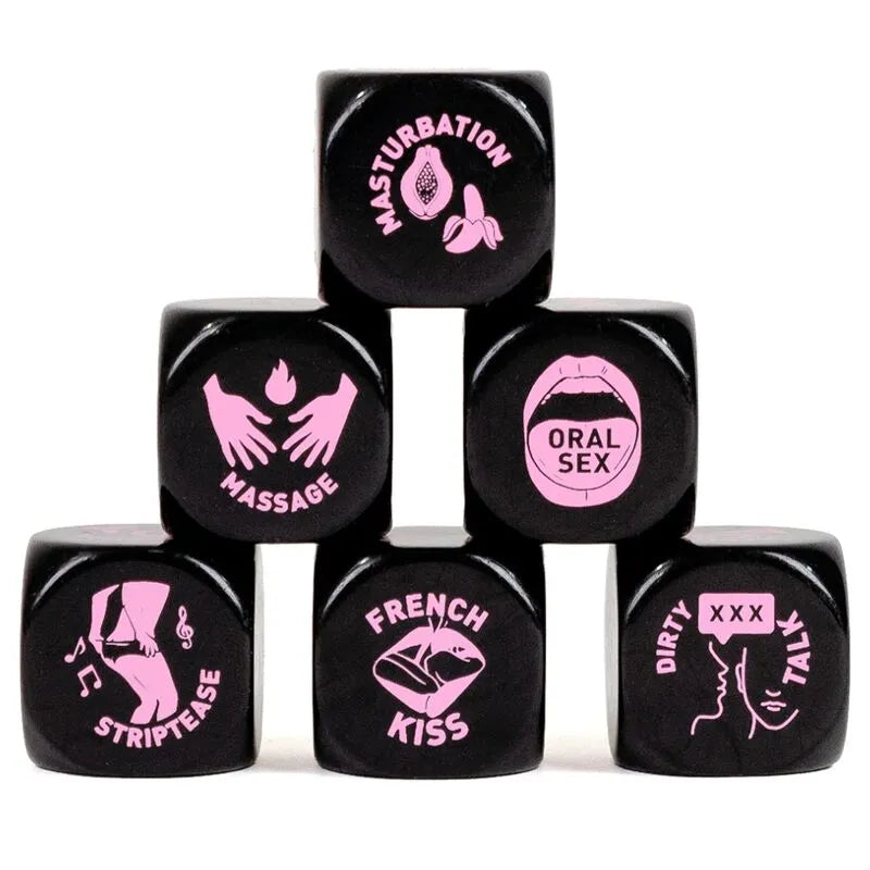 Dés érotiques compacts 20mm polyvalents multipositions six positions portables ludiques sensuels intimes stimulants couple communication spontanéité escapades
